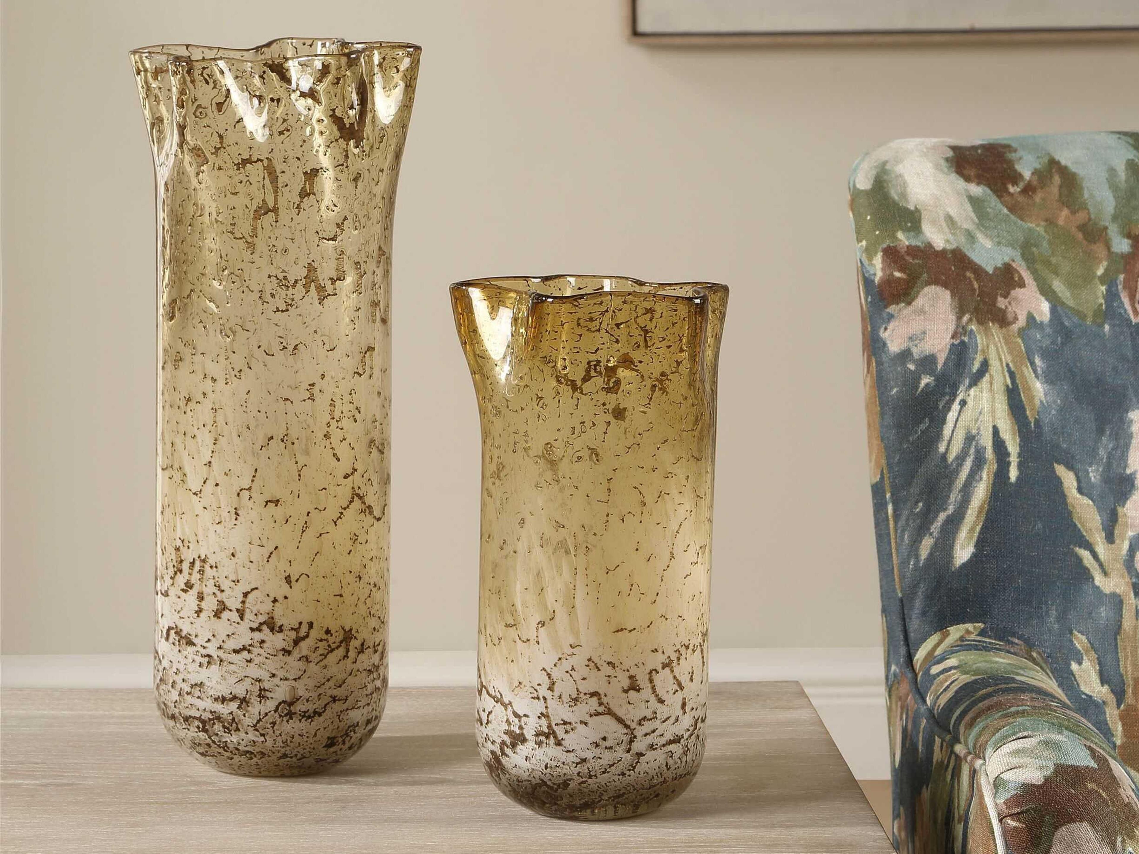 Uttermost Rhine Seeded Glass Vases Set of 2