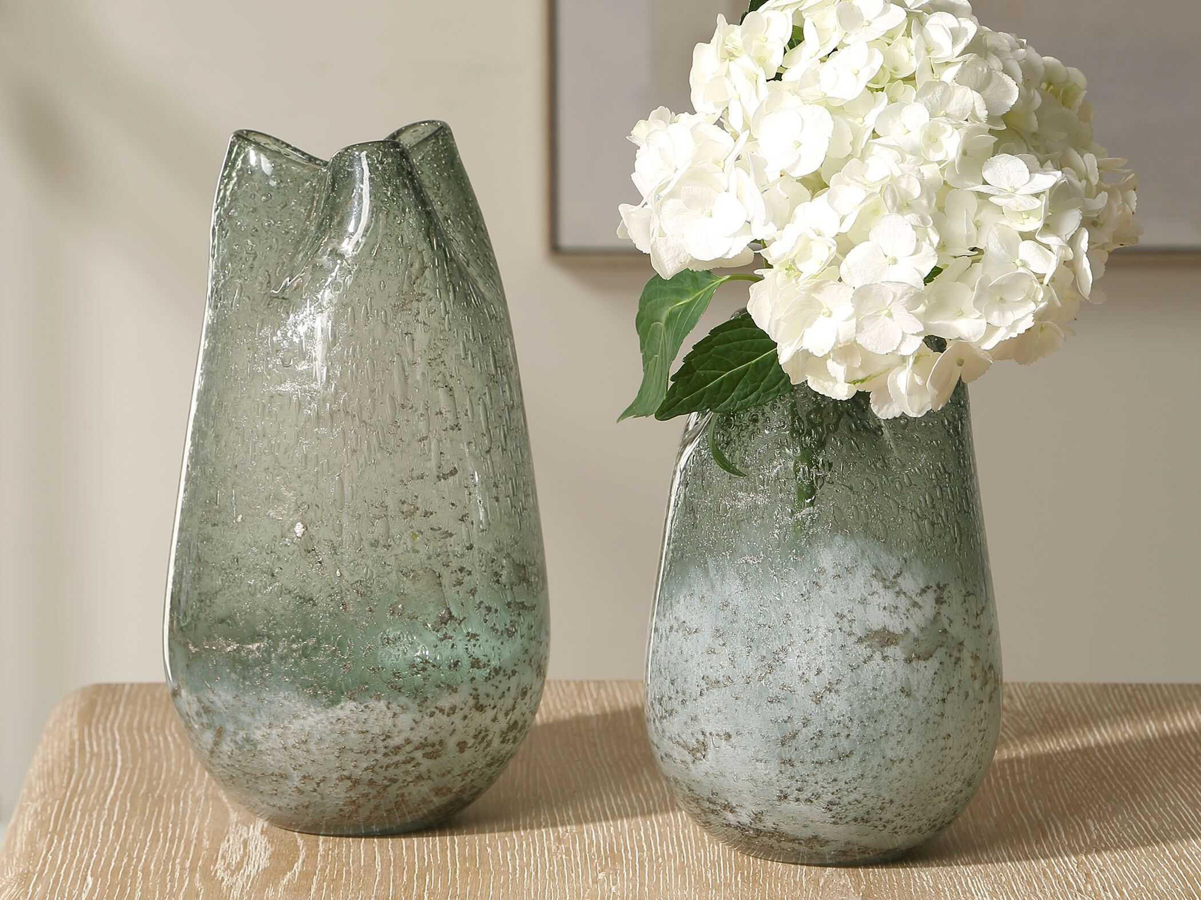 Uttermost Chianti Seeded Glass Vases Set of 2