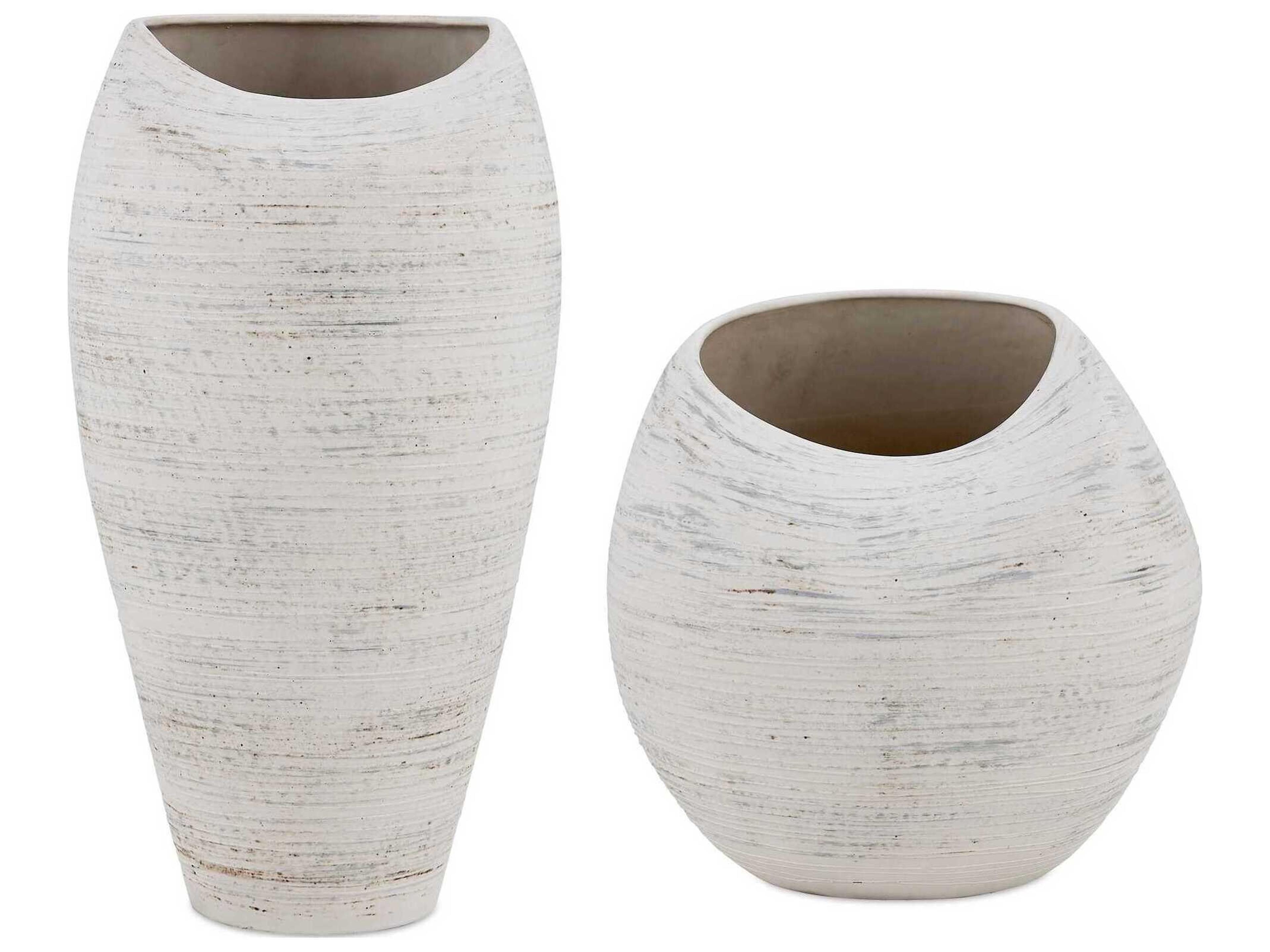 Inara White Vases Set of 2
