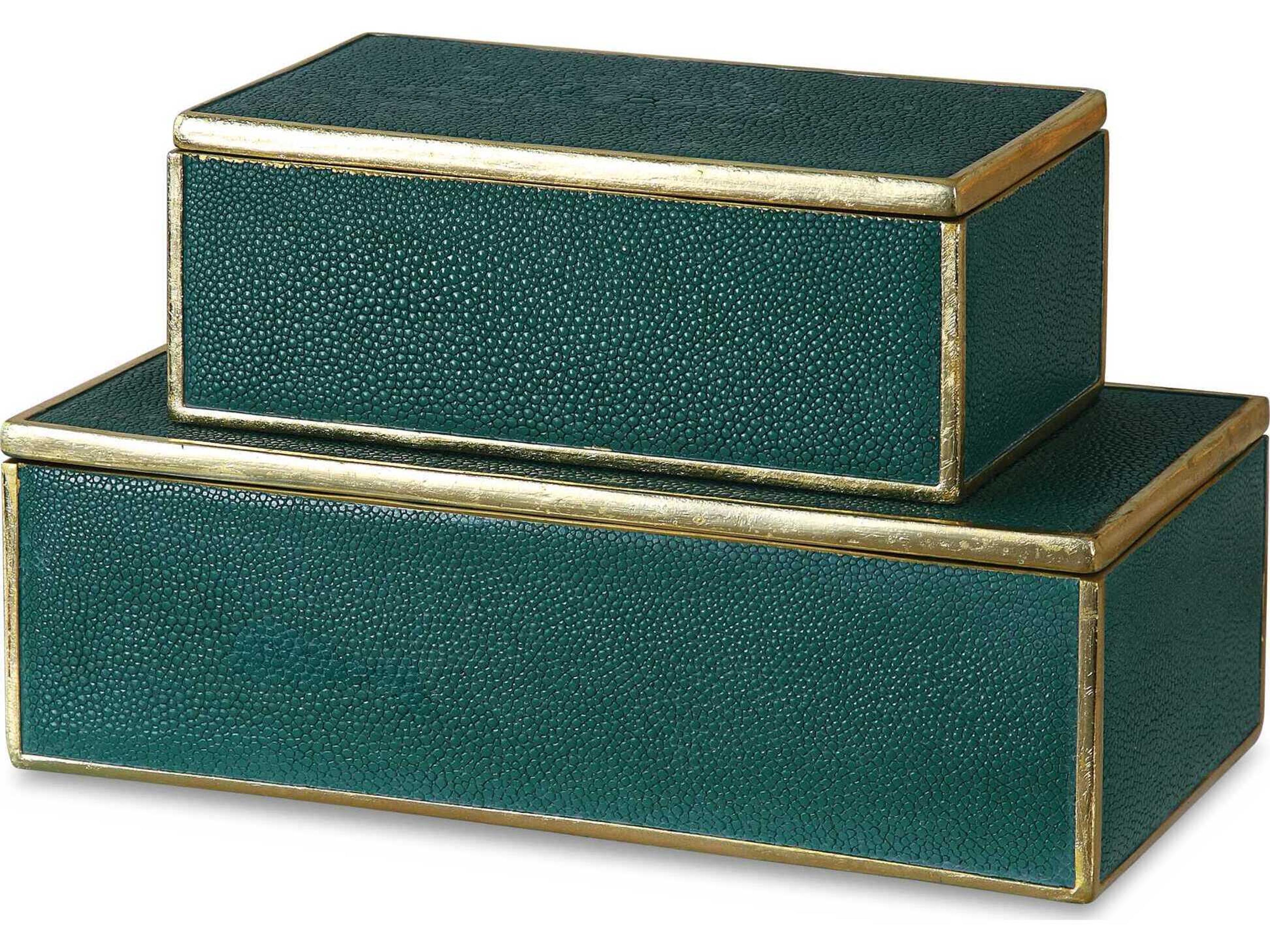 Uttermost Karis Emerald Green Boxes Set of 2