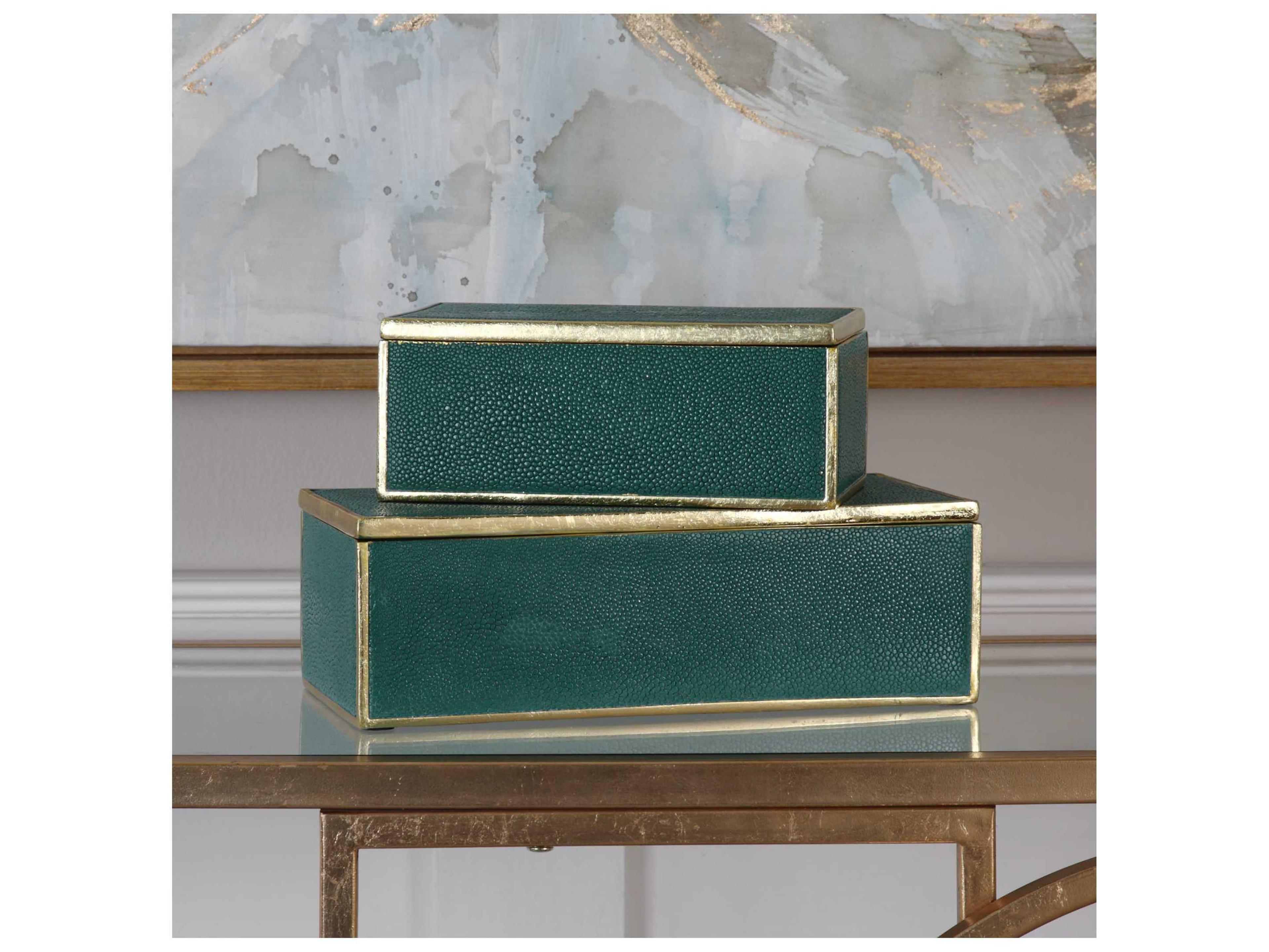 Uttermost Karis Emerald Green Boxes Set of 2