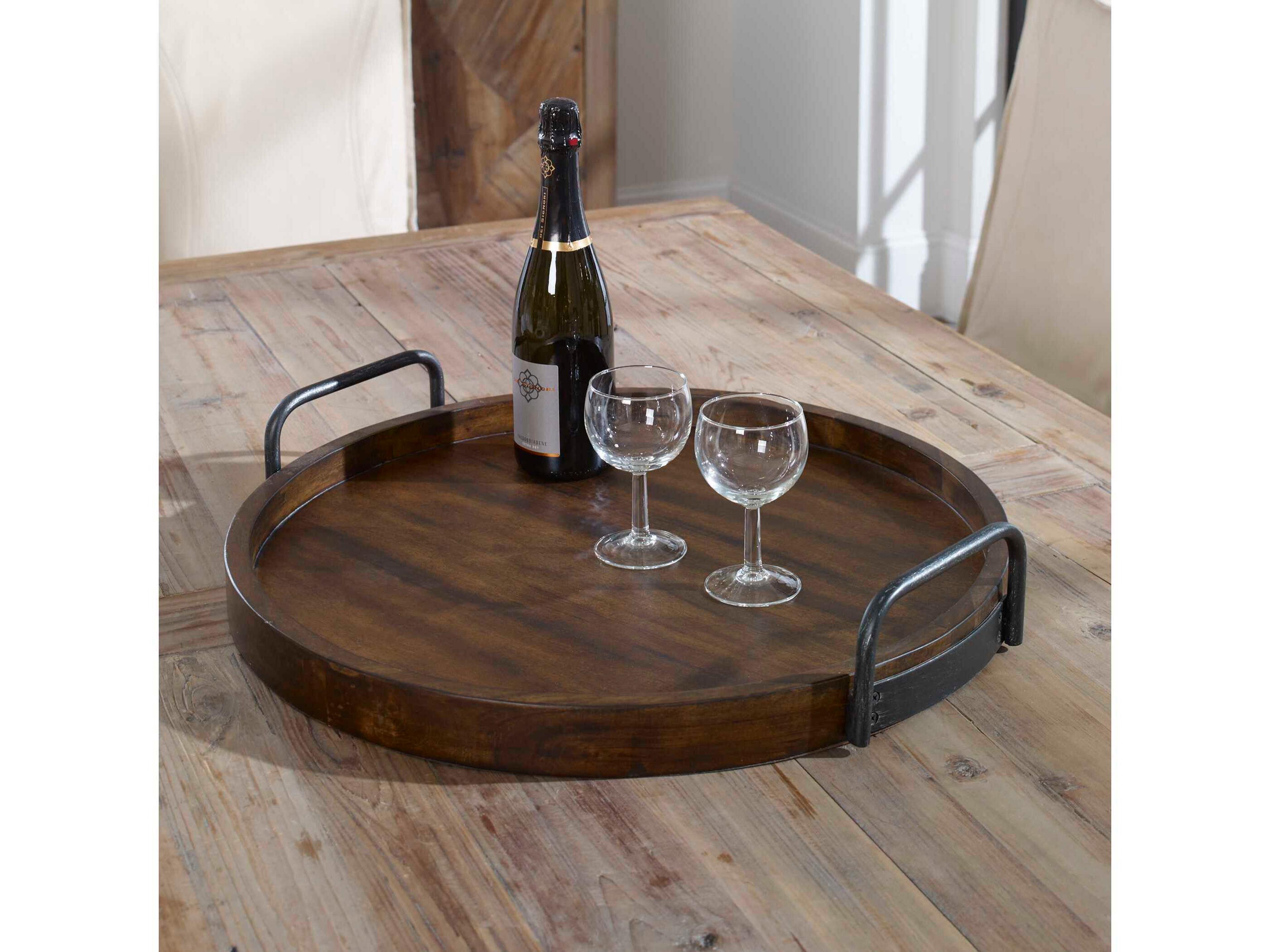 Uttermost Reine Round Wooden Tray