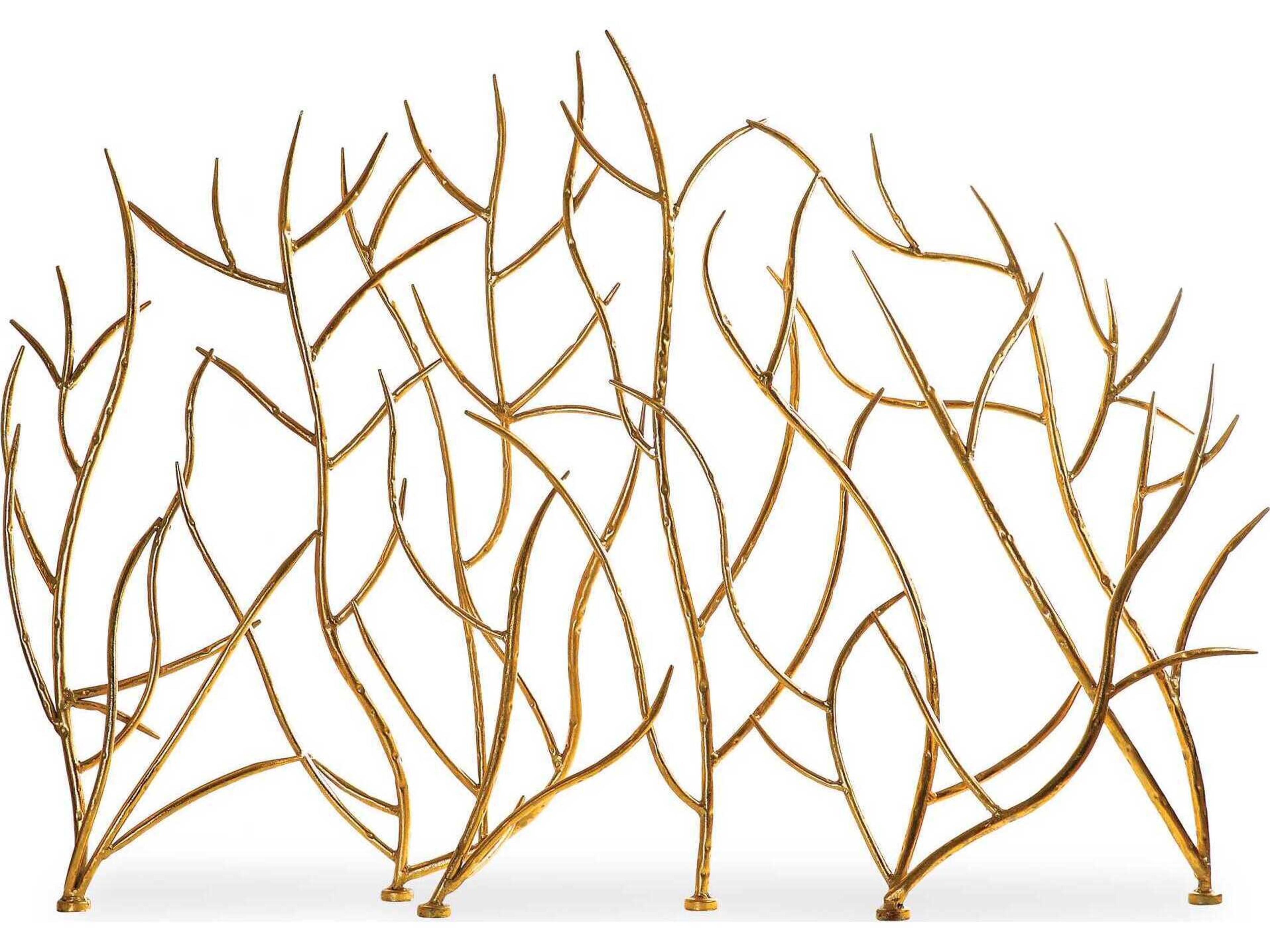 Gold Branches Decorative Fireplace Screen