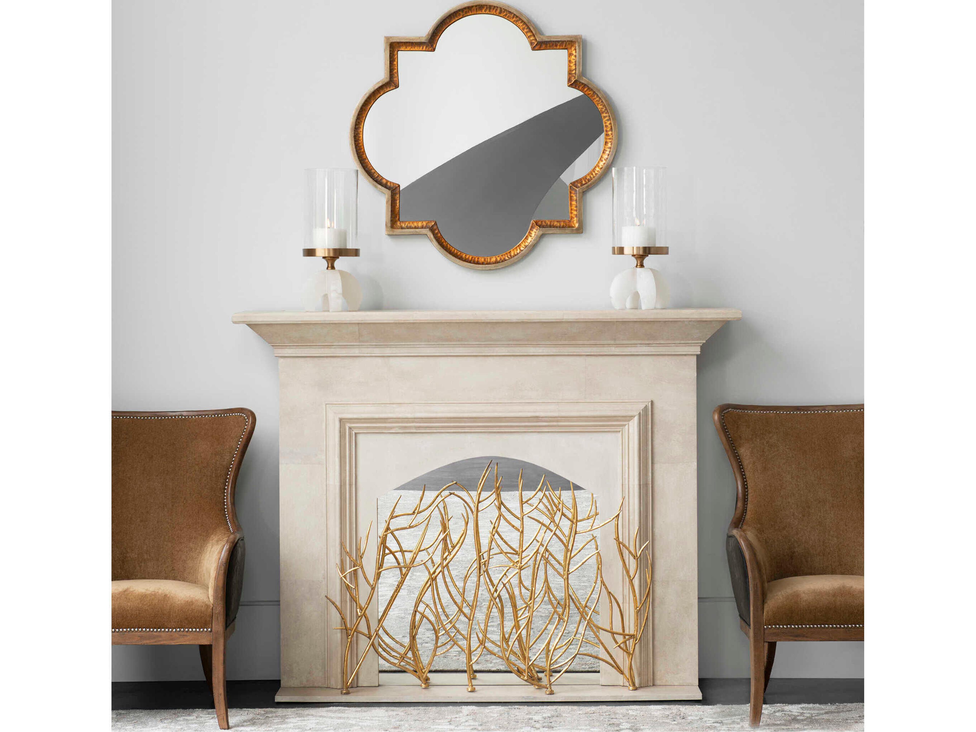 Uttermost Gold Branches Decorative Fireplace Screen