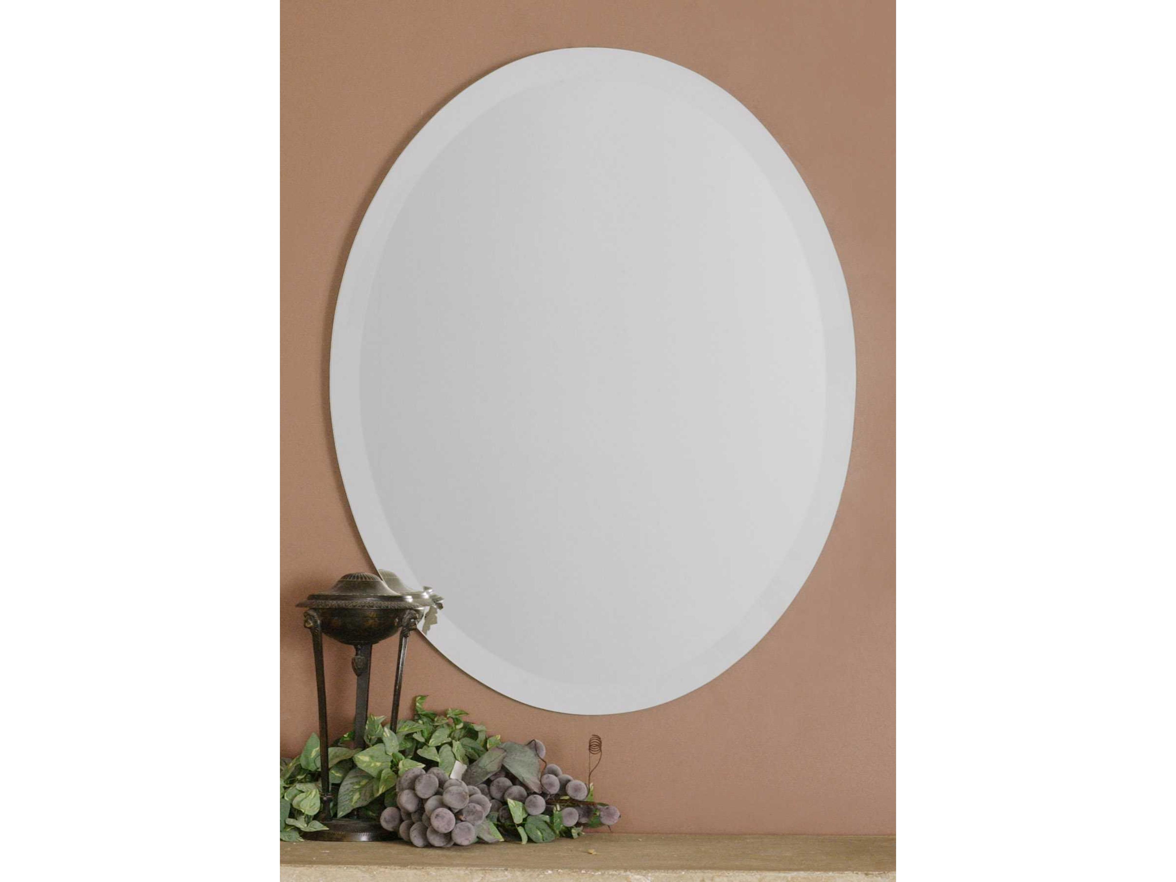 Uttermost Frameless Vanity Oval Wall Mirror