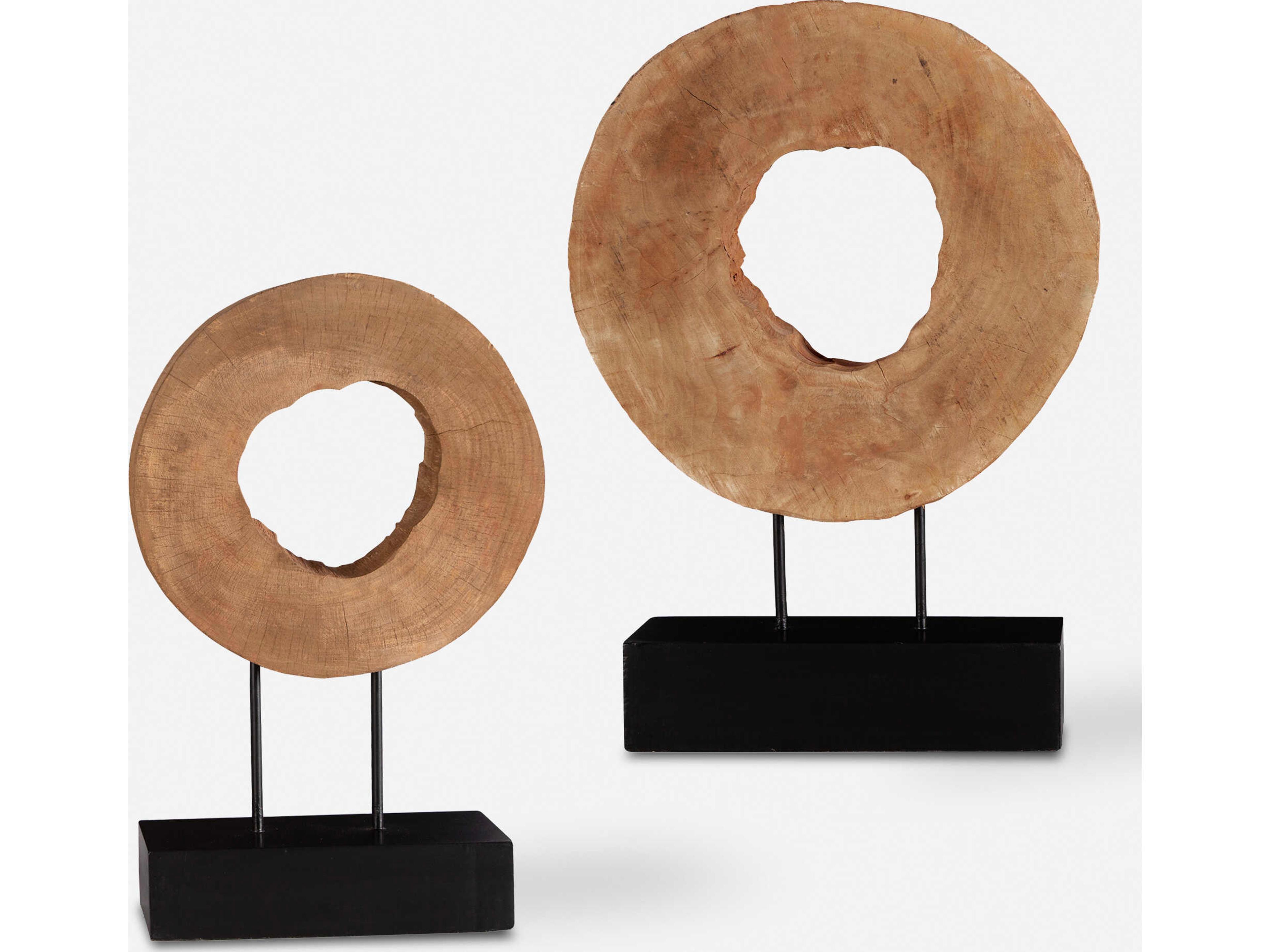 Uttermost Ashlea Wooden Sculpture Set of 2