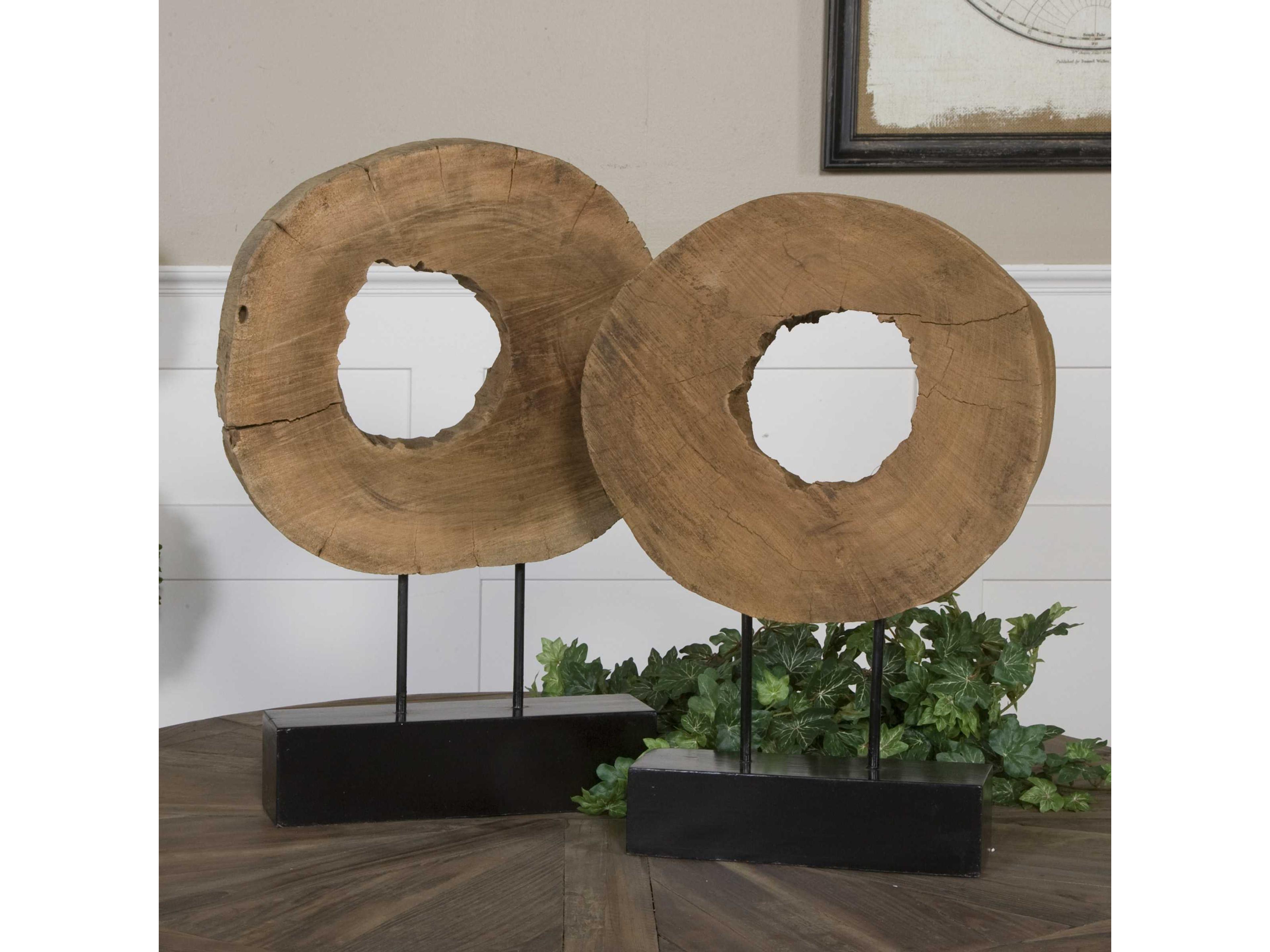 Uttermost Ashlea Wooden Sculpture Set of 2