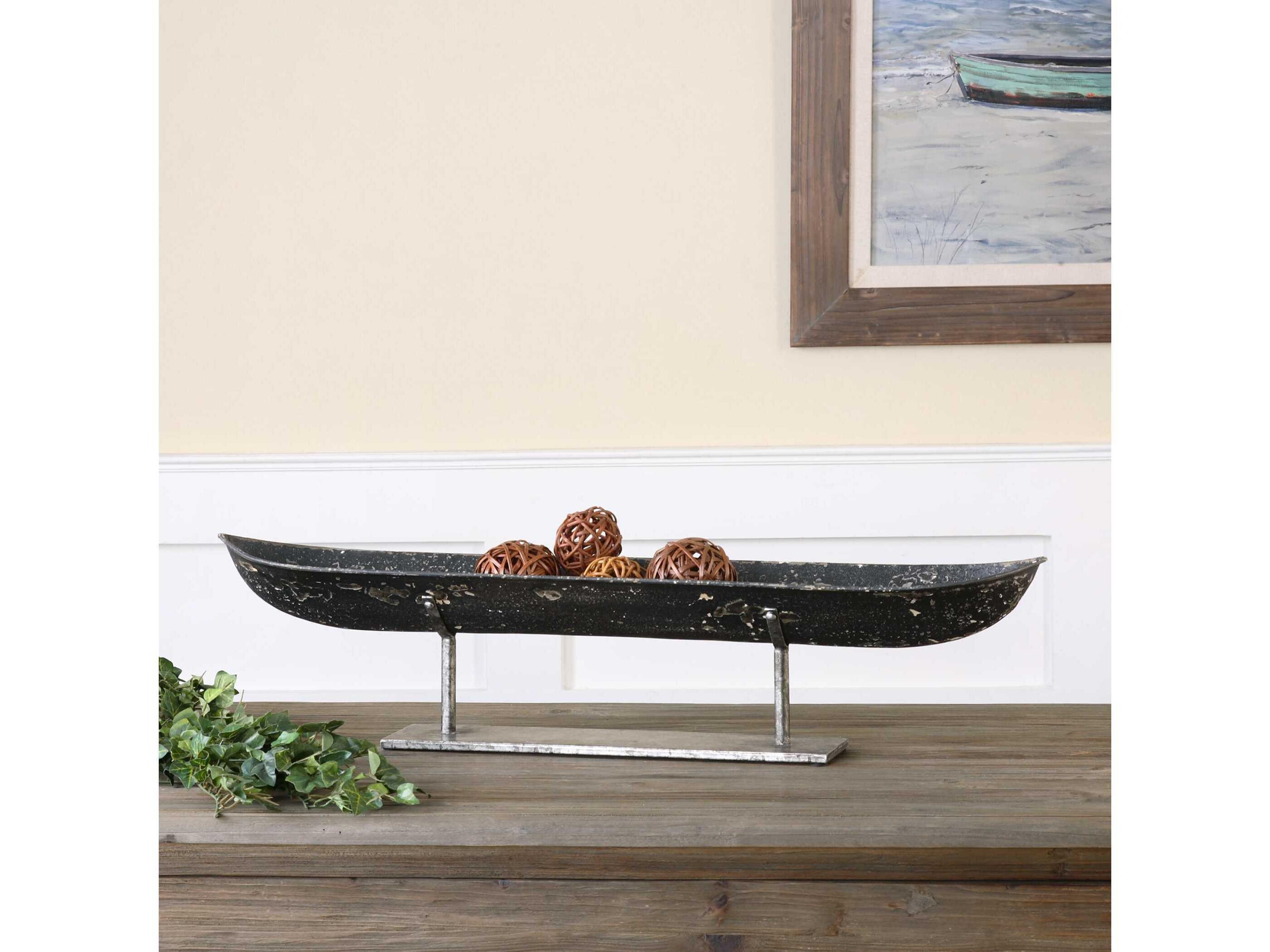 Uttermost River Boat Sculpture