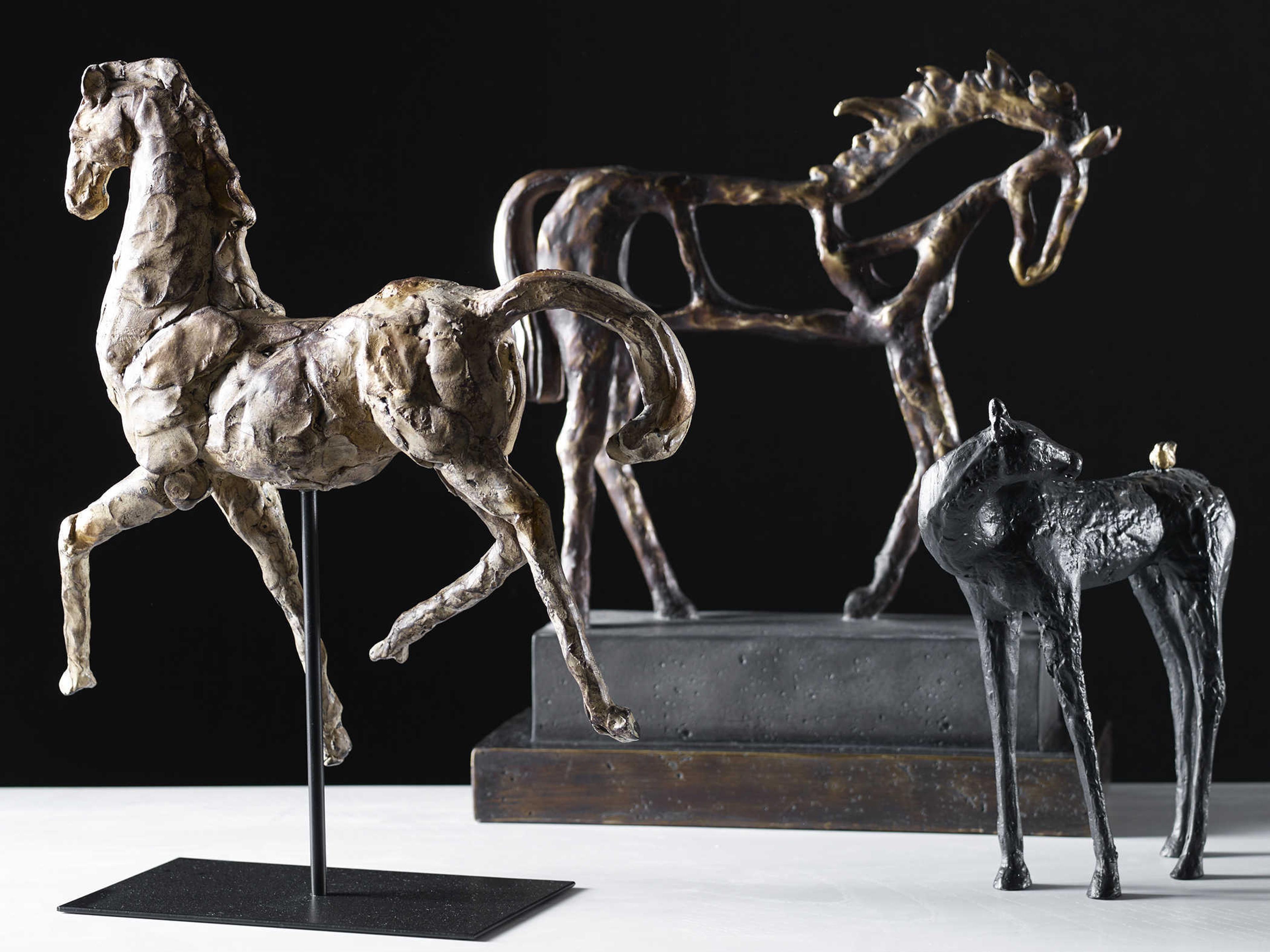 Uttermost Light Bronze Hello Friend Horse Sculpture