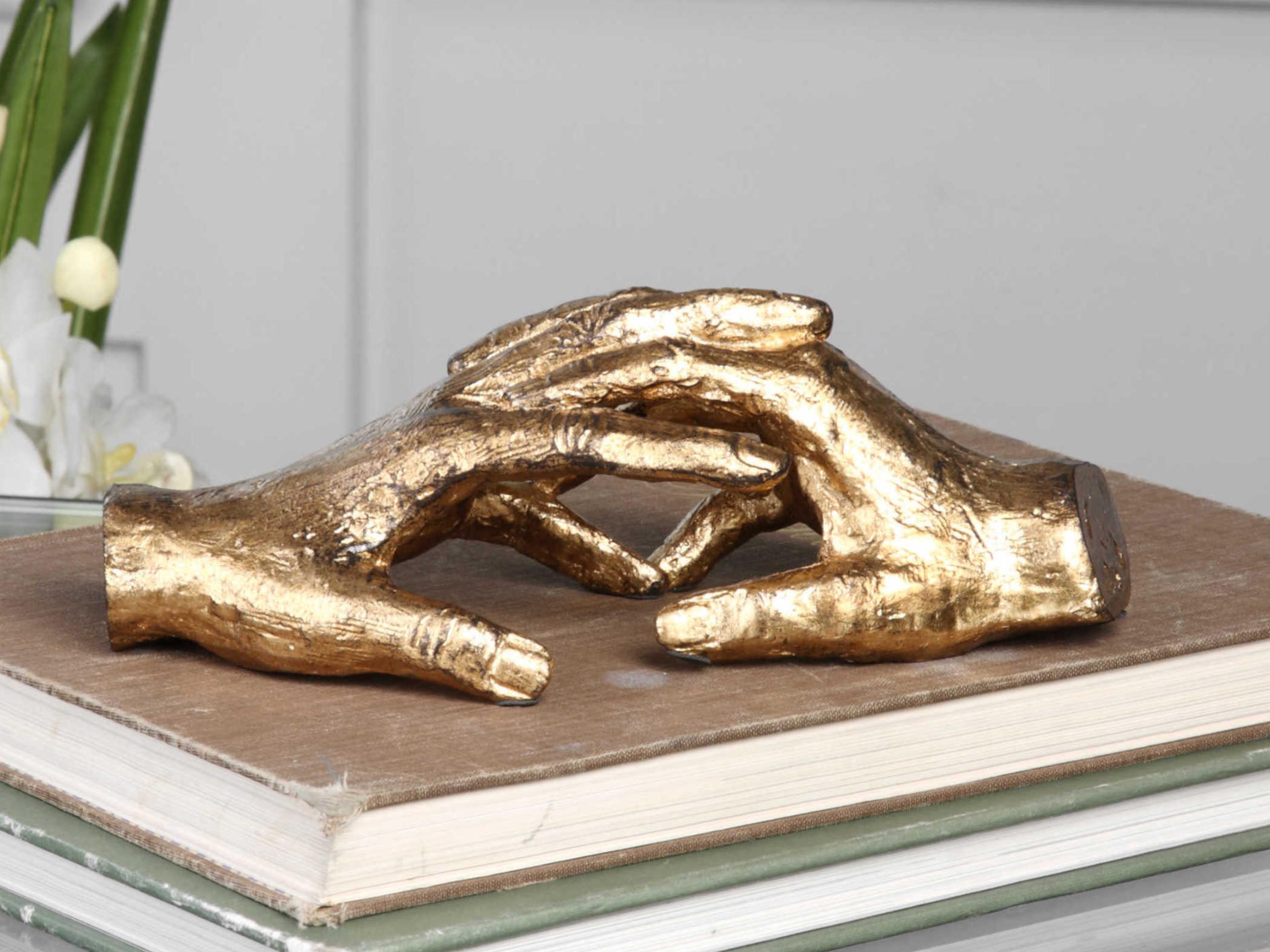 Uttermost Hold My Hand Gold Leaf Sculpture