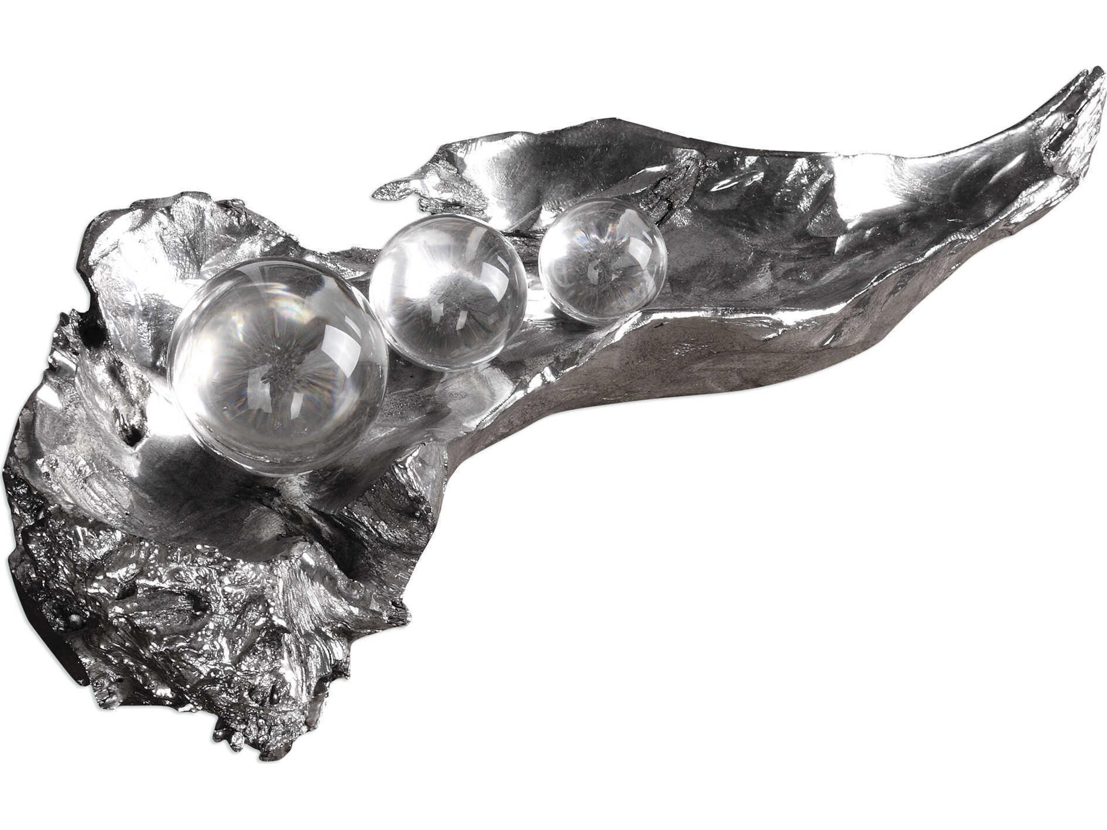 Uttermost Three Peas In A Pod Metallic Silver Sculpture