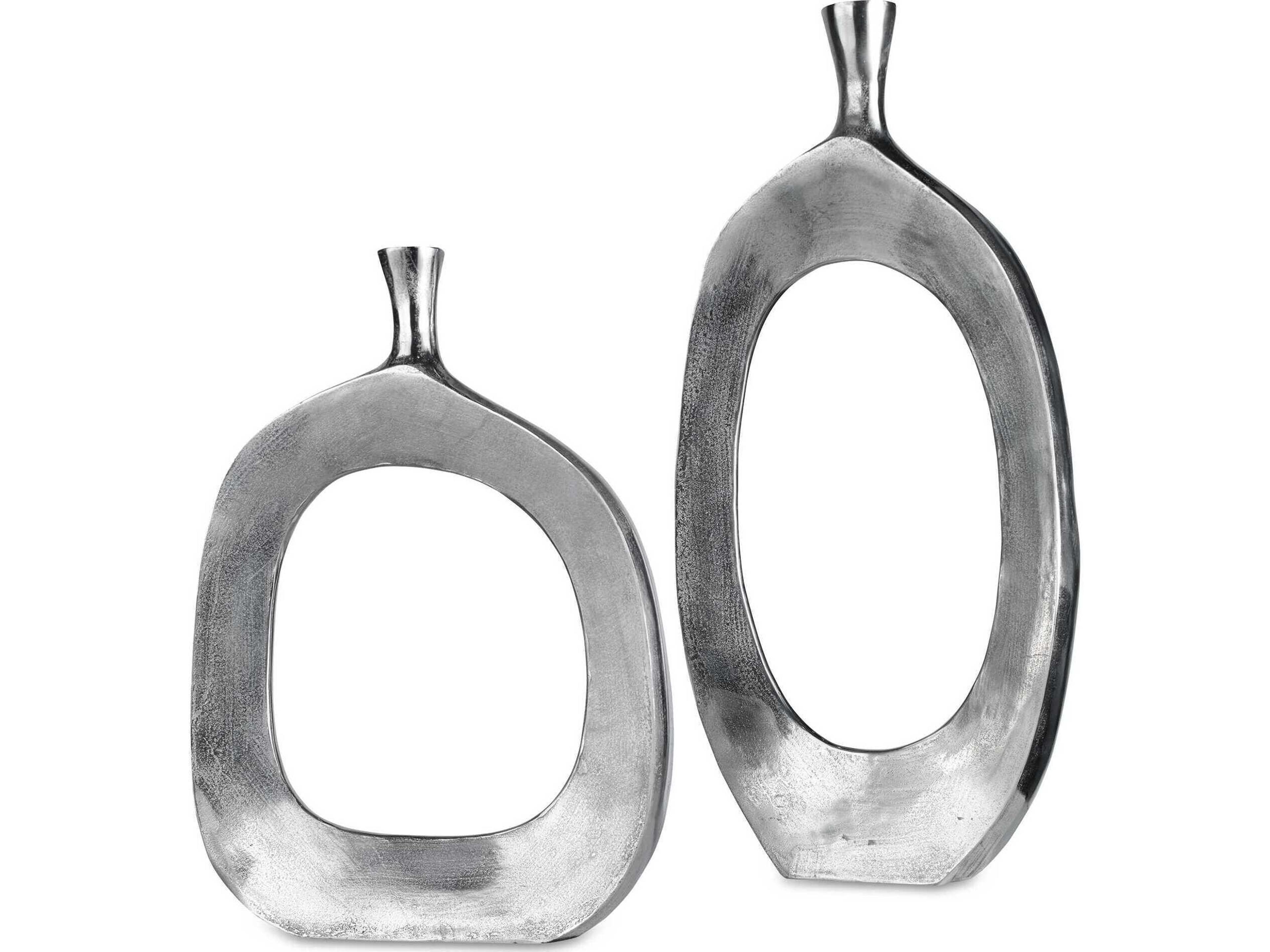 Uttermost Cierra Aluminum Vases Set of 2