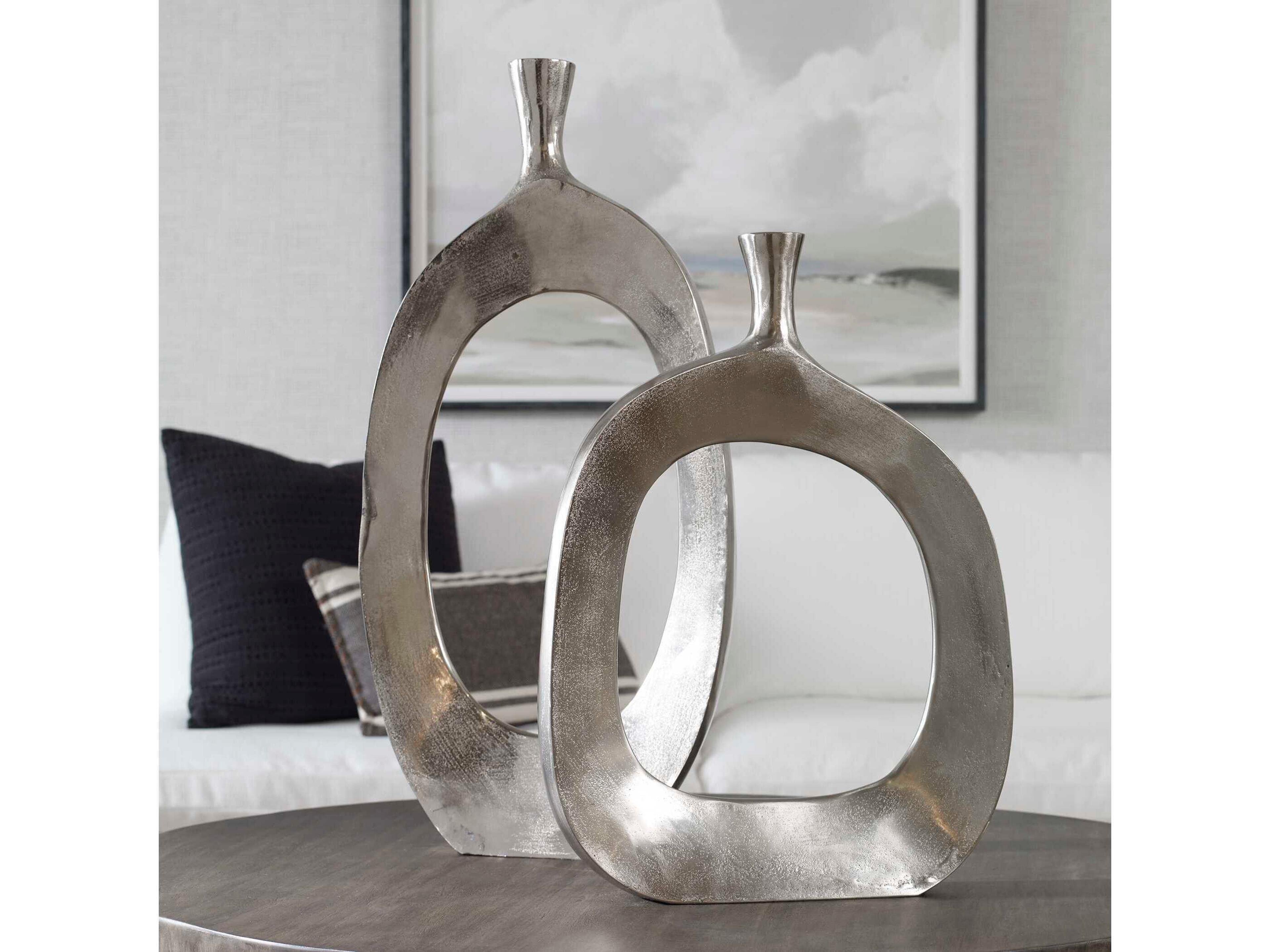 Uttermost Cierra Aluminum Vases Set of 2