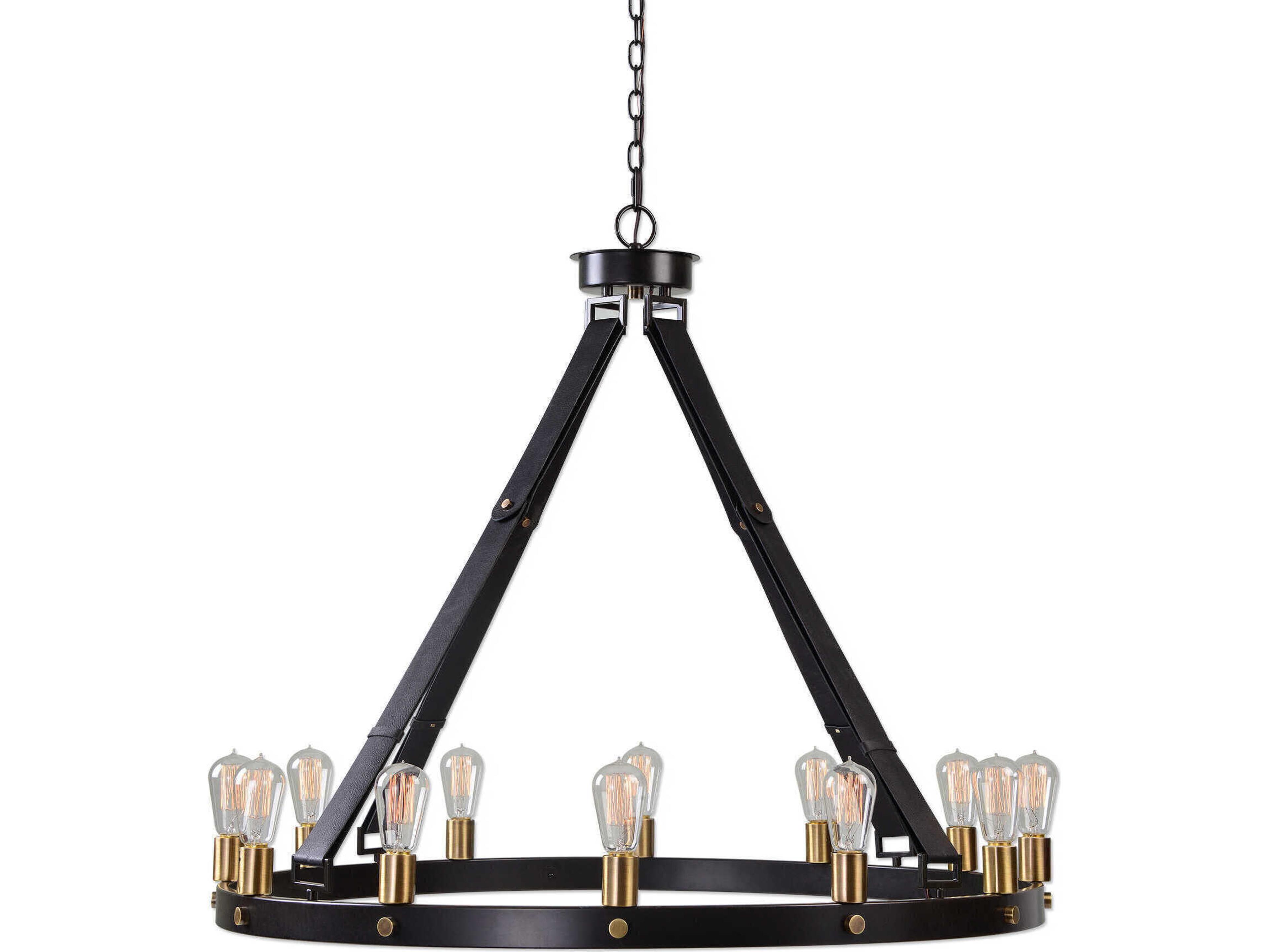 Marlow 12-Light Dark Antique Bronze Round Chandelier
