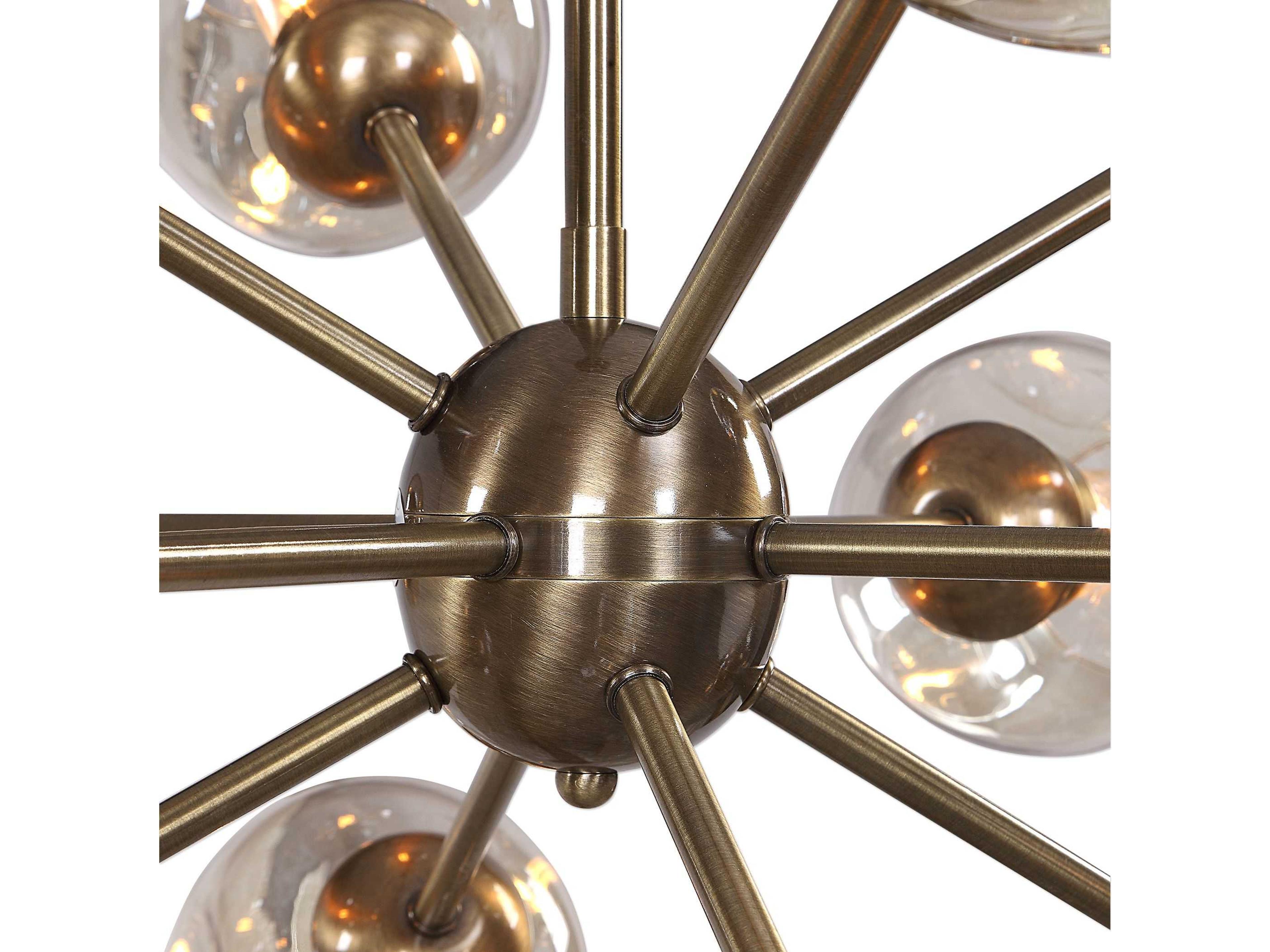 Uttermost Chet 12-Light Antique Brass Bell Pendant