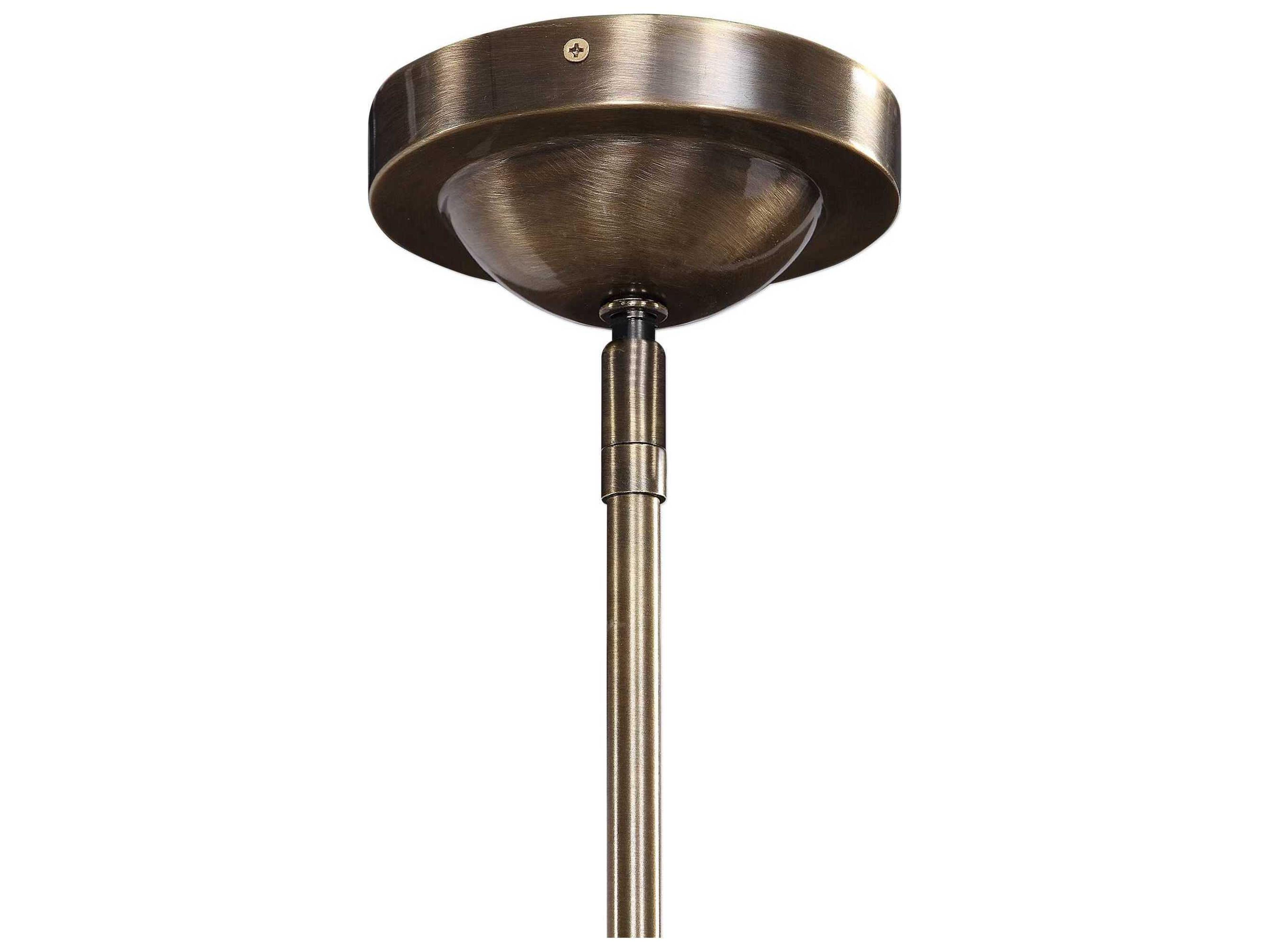 Uttermost Chet 12-Light Antique Brass Bell Pendant