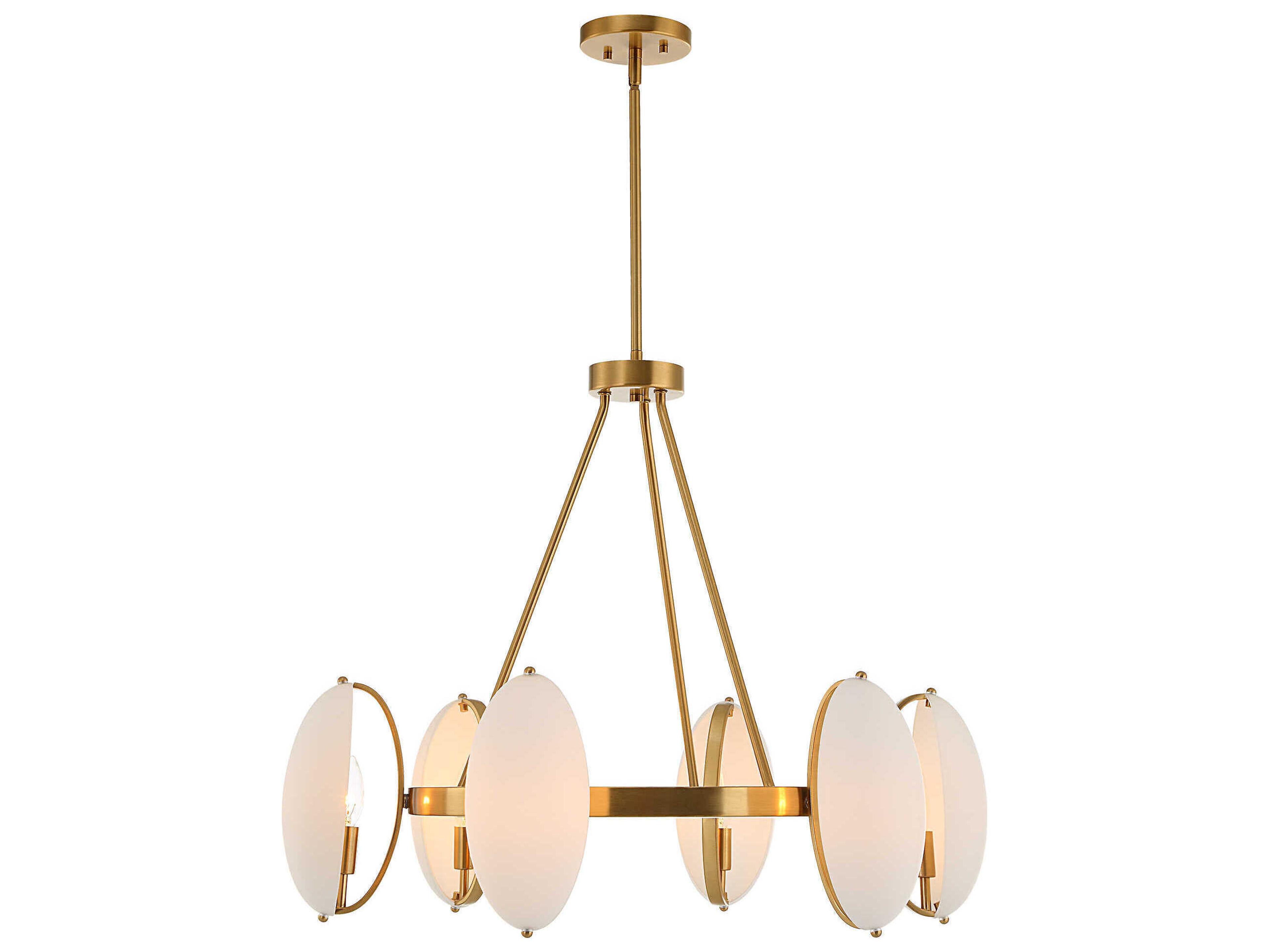 Oviform 6-Light Warm Brass Chandelier