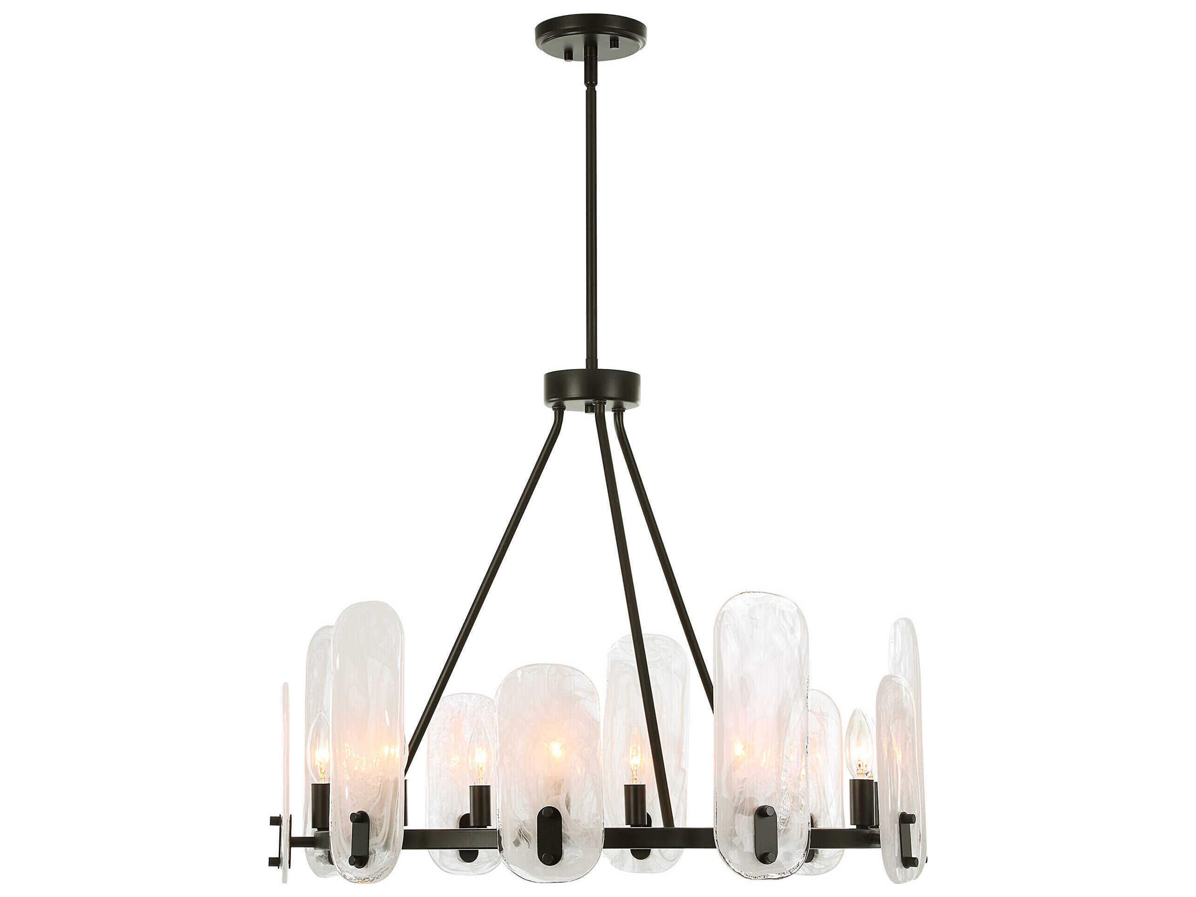 Ellipse 10-Light Dark Bronze Chandelier