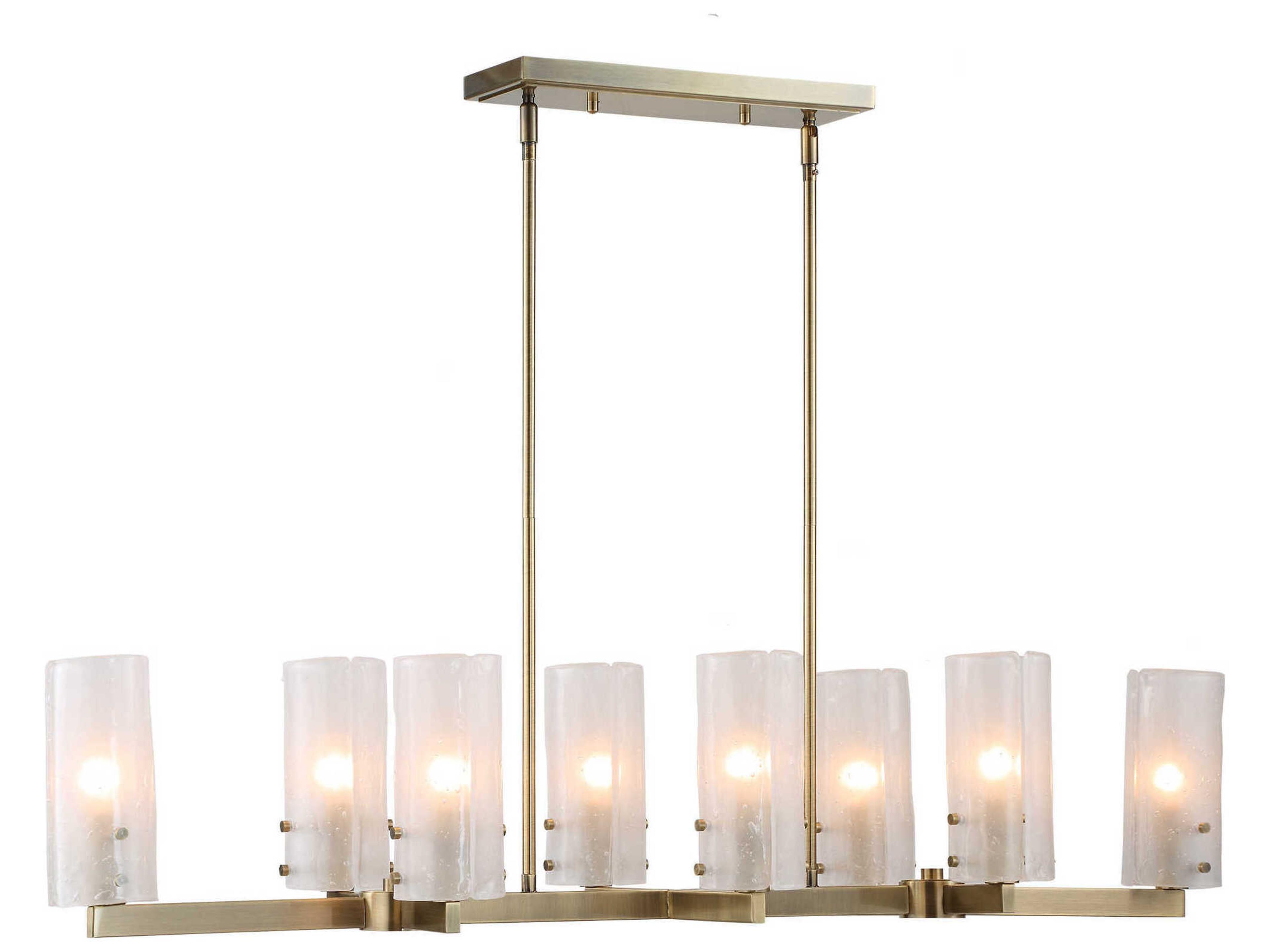 Uttermost Mistie 8-Light Antique Brass Cylinder Island Pendant