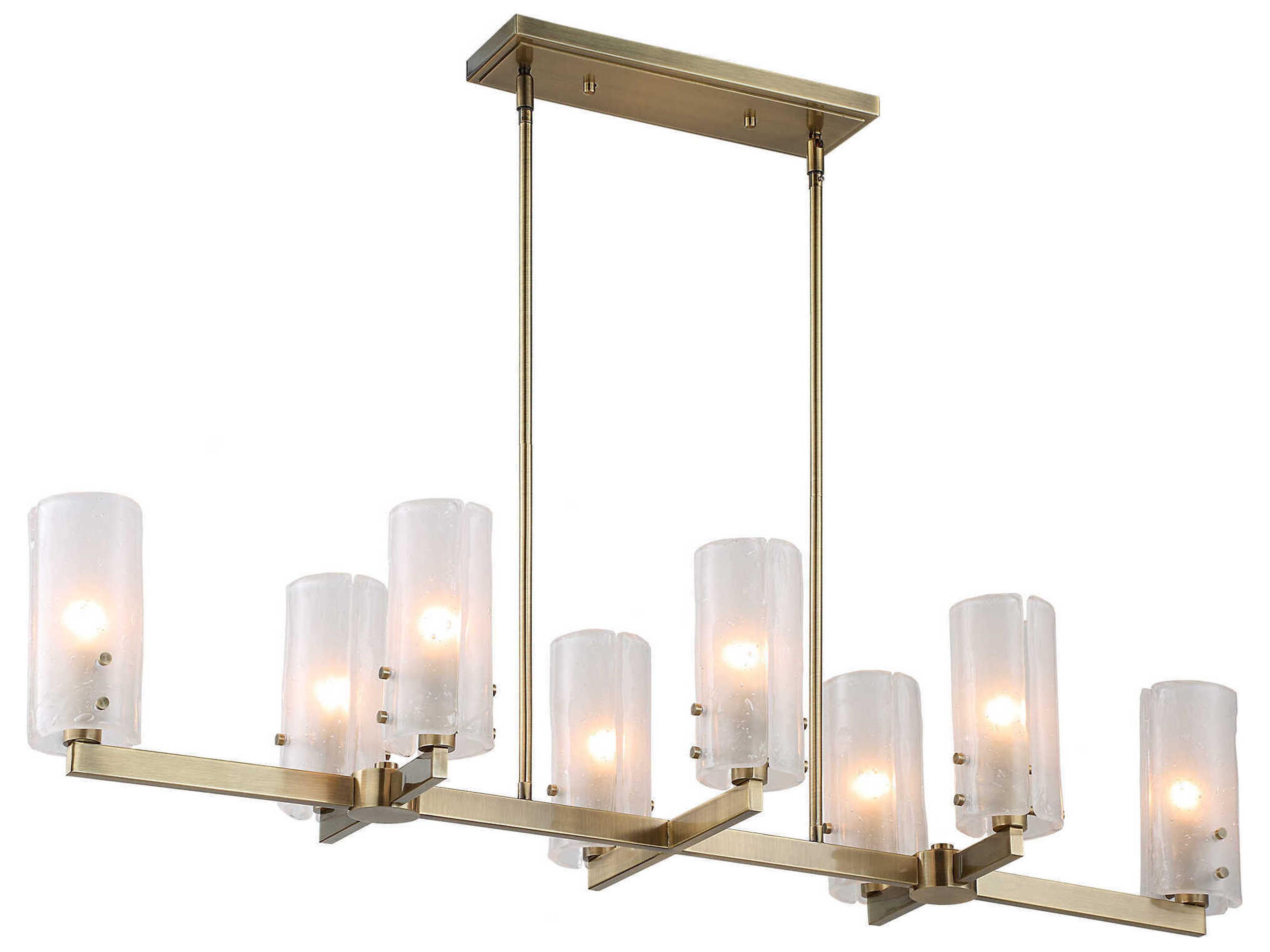 Uttermost Mistie 8-Light Antique Brass Cylinder Island Pendant