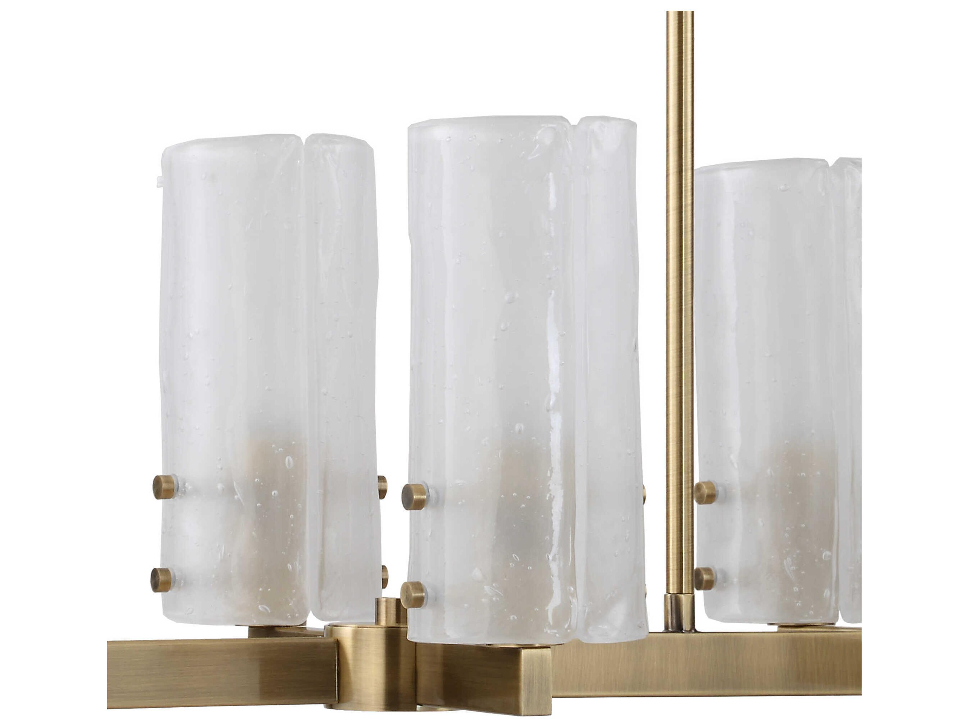 Uttermost Mistie 8-Light Antique Brass Cylinder Island Pendant