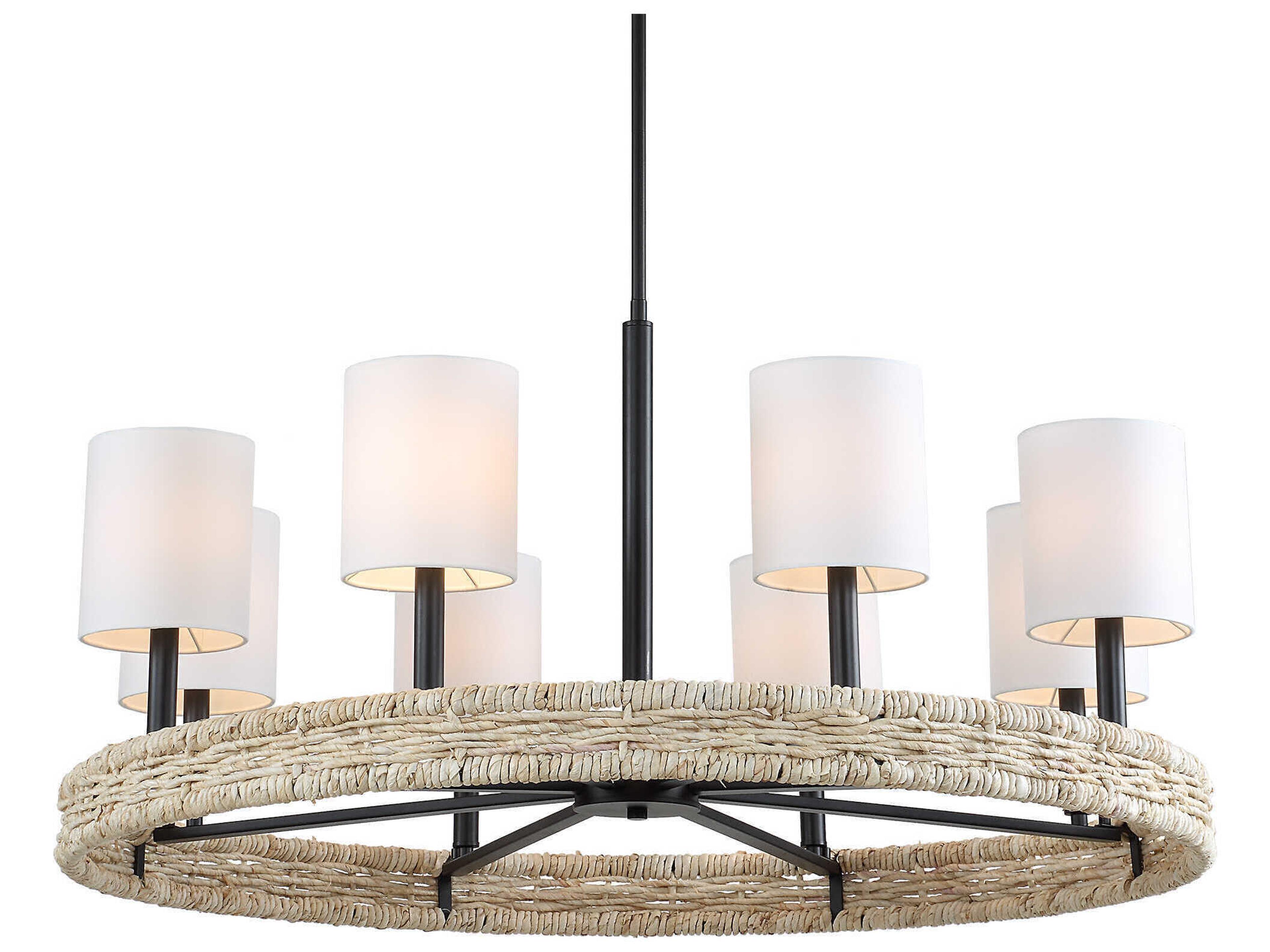 Faiyam 8-Light Dark Bronze Chandelier
