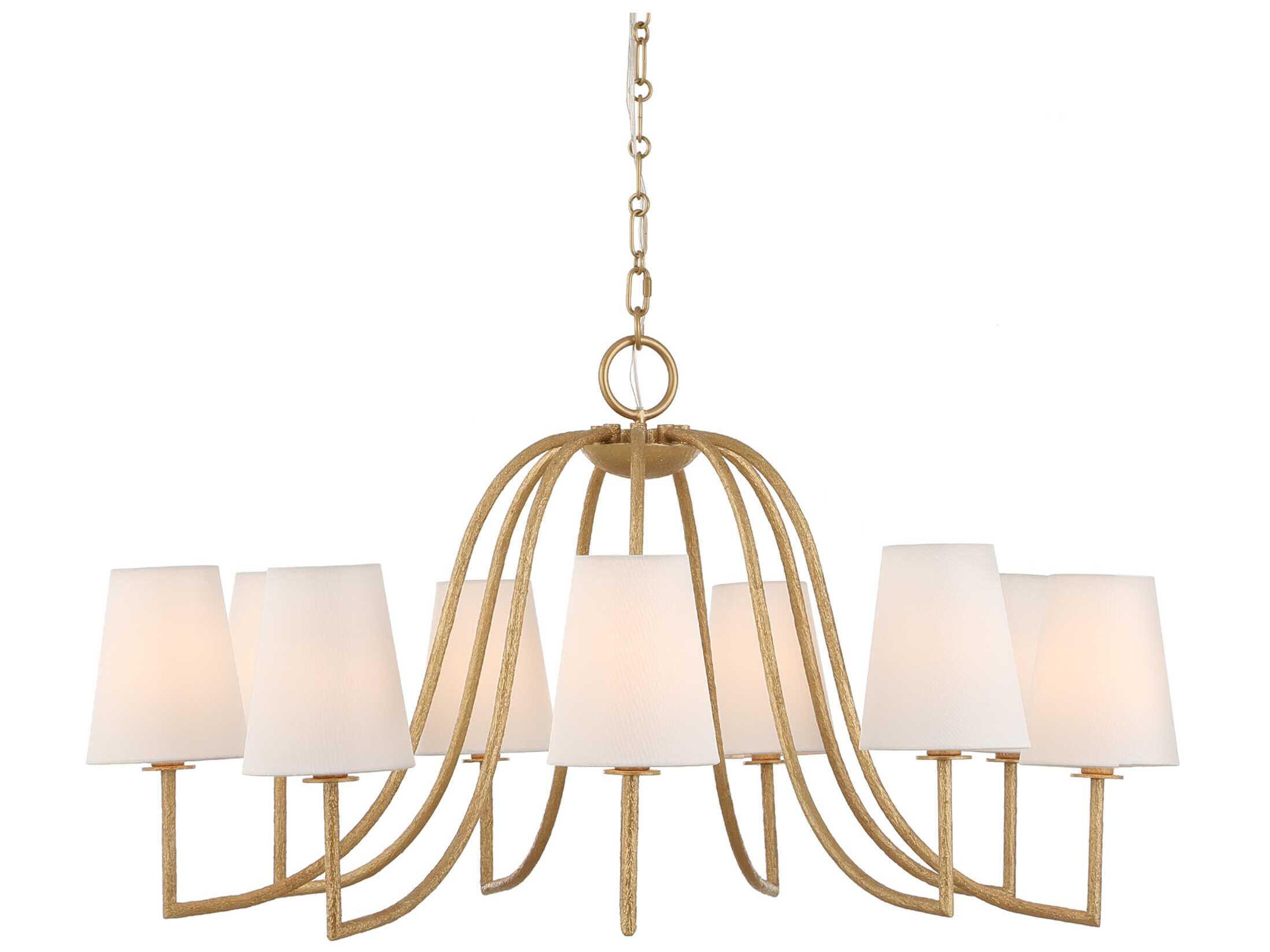 Seville 9-Light Textured Gold Chandelier