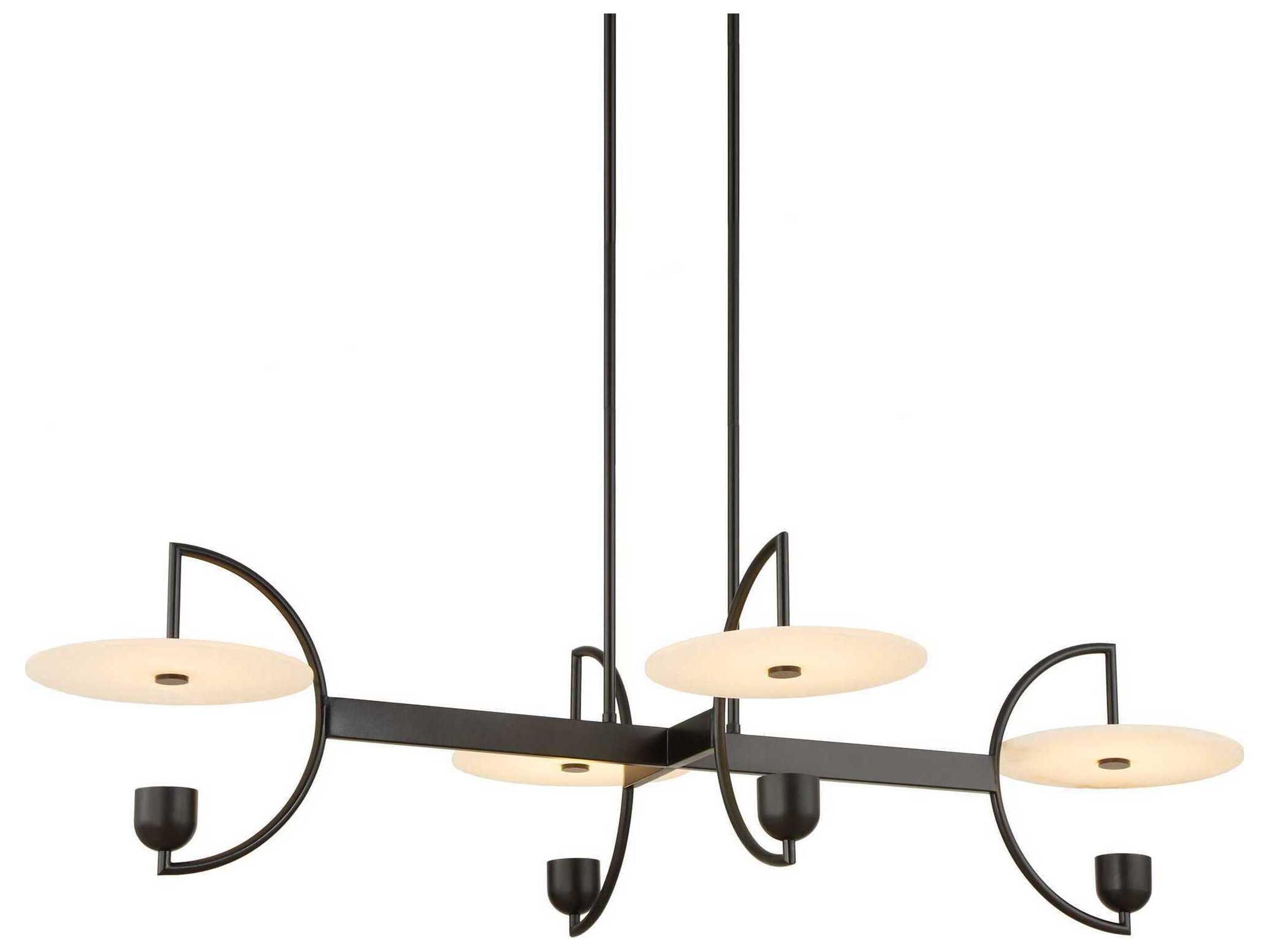 Uttermost Kyoto 4-Light Matte Black Island Pendant