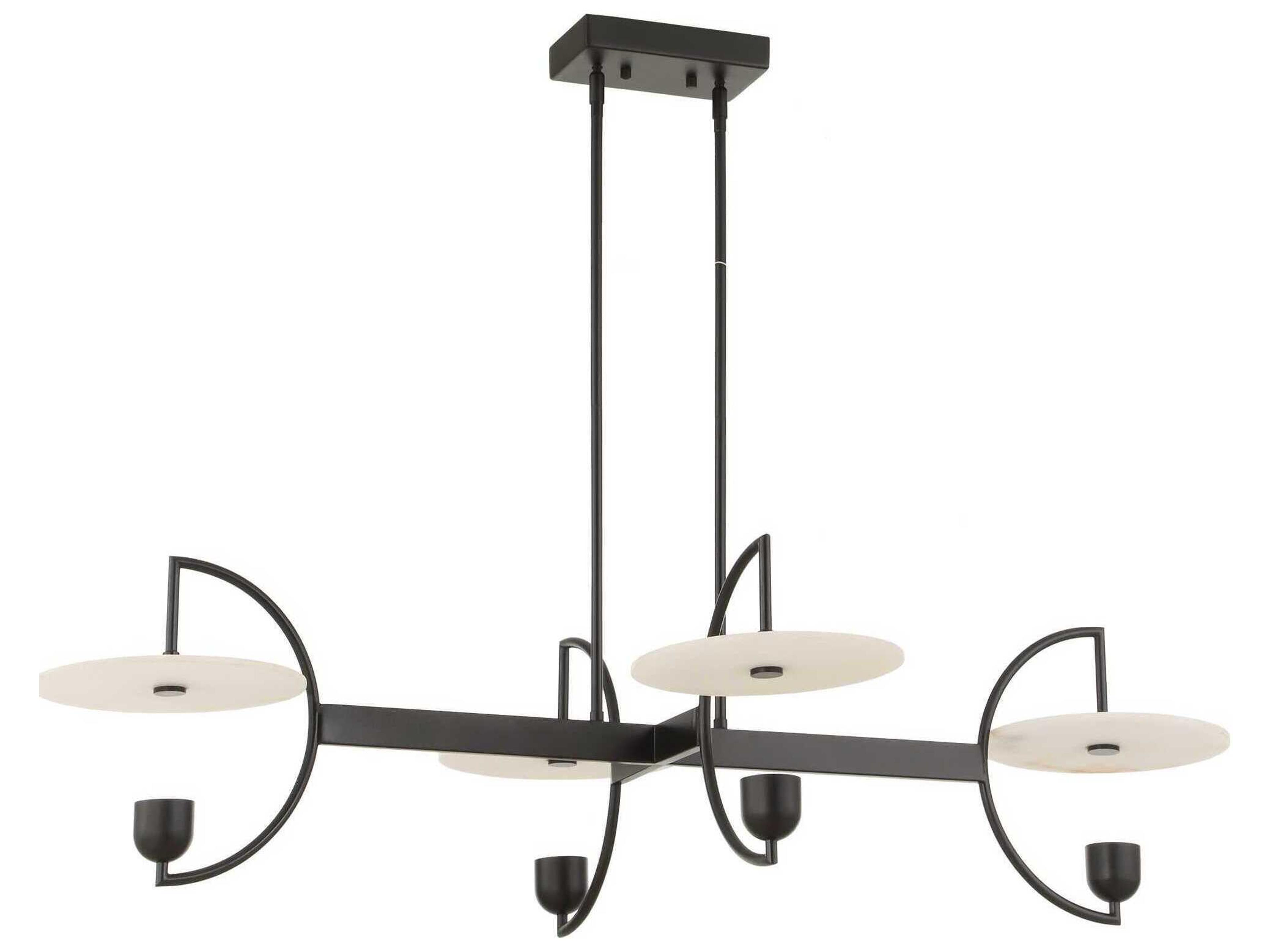 Uttermost Kyoto 4-Light Matte Black Island Pendant