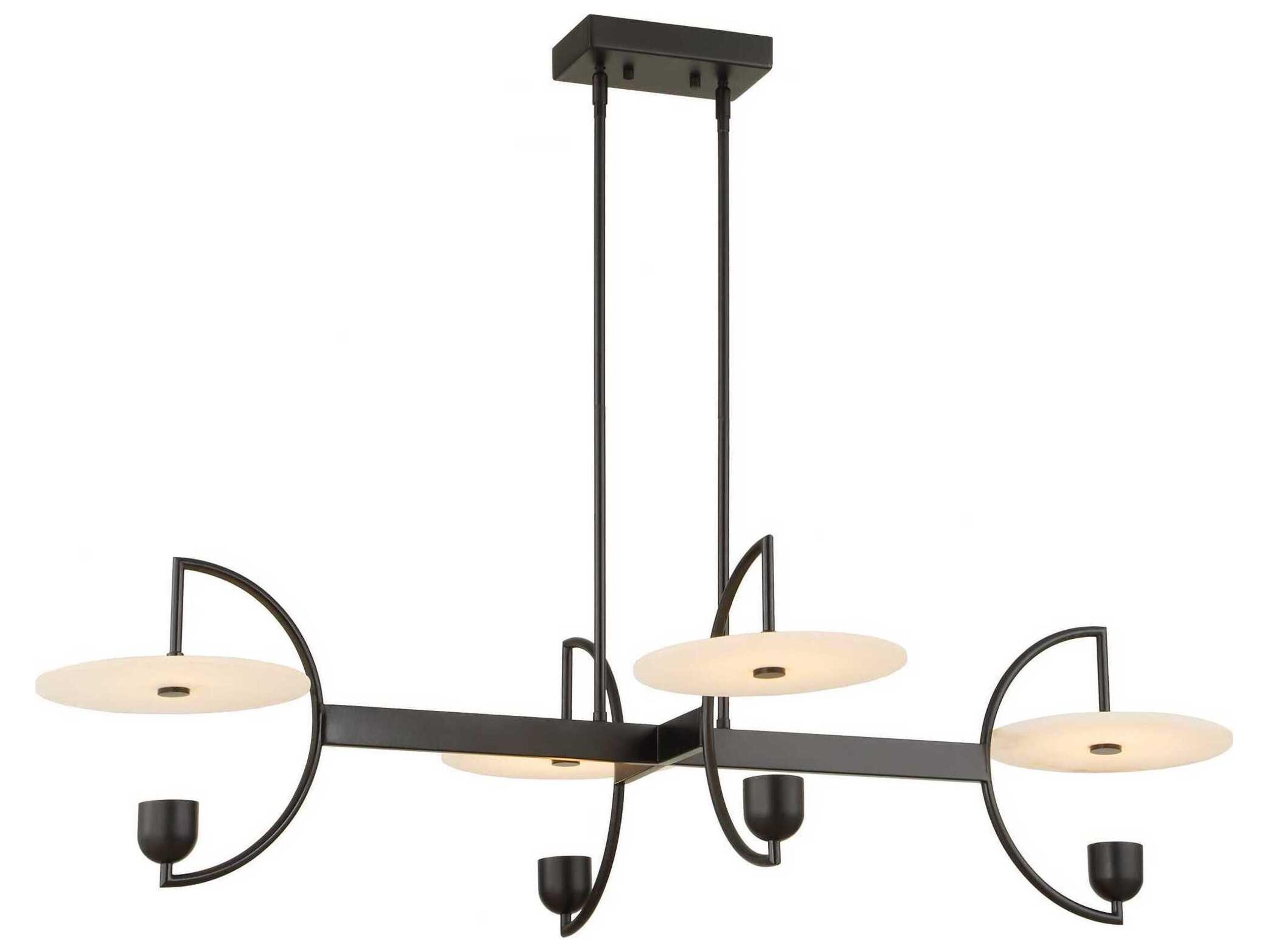 Uttermost Kyoto 4-Light Matte Black Island Pendant