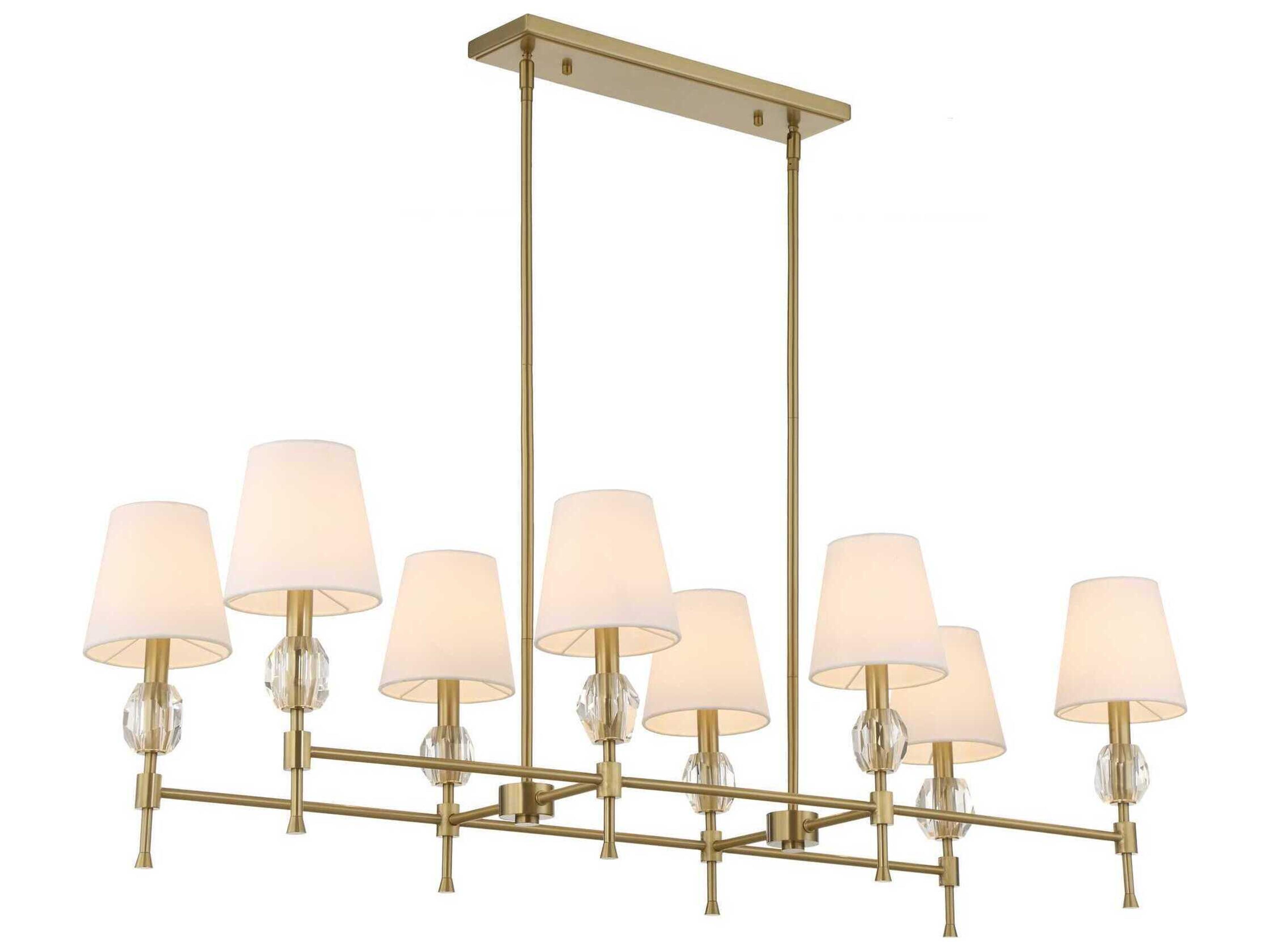 Uttermost Arques 8-Light Natural Brass Island Pendant