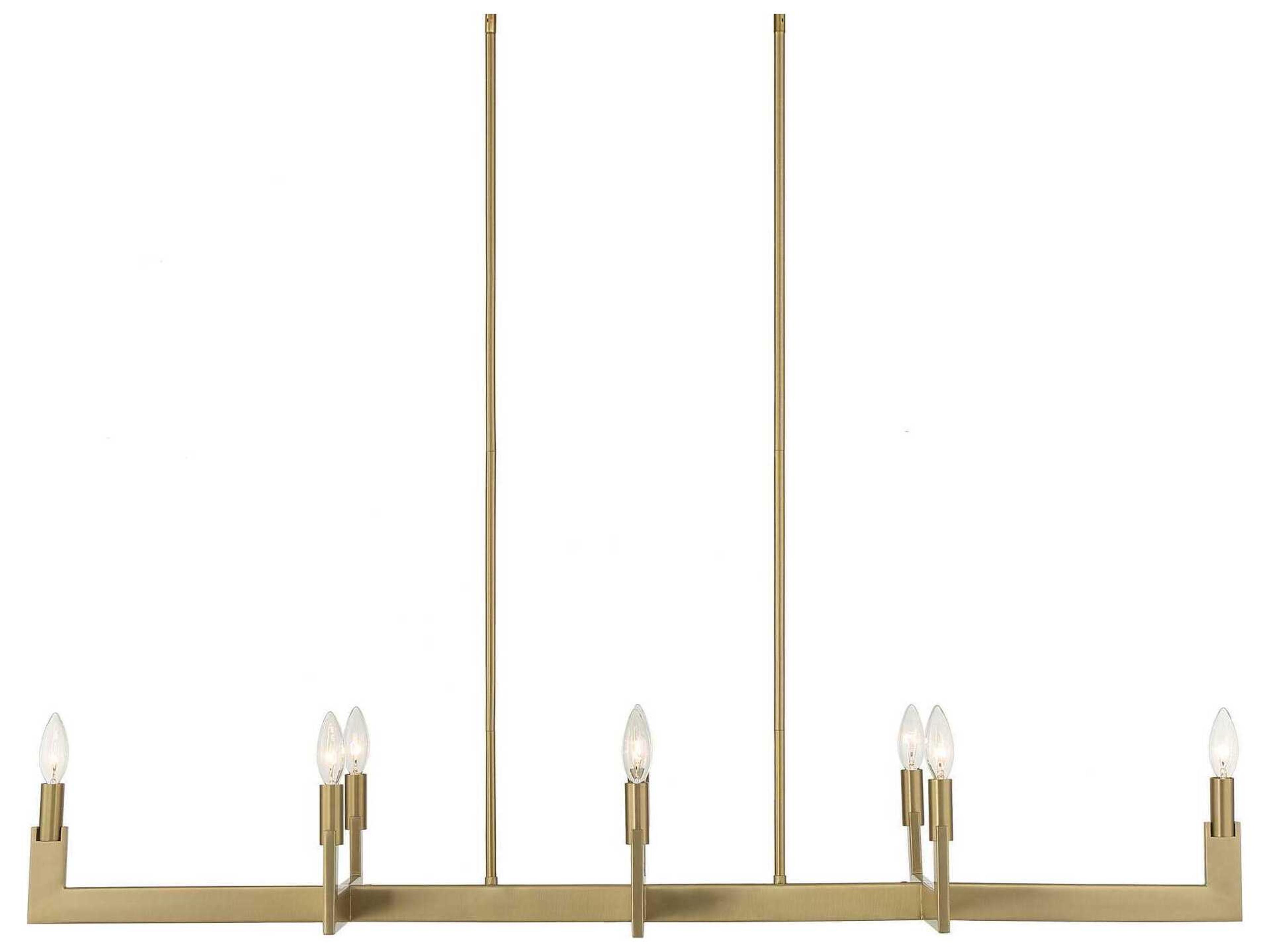 Cordoba 8-Light Natural Brass Island Pendant