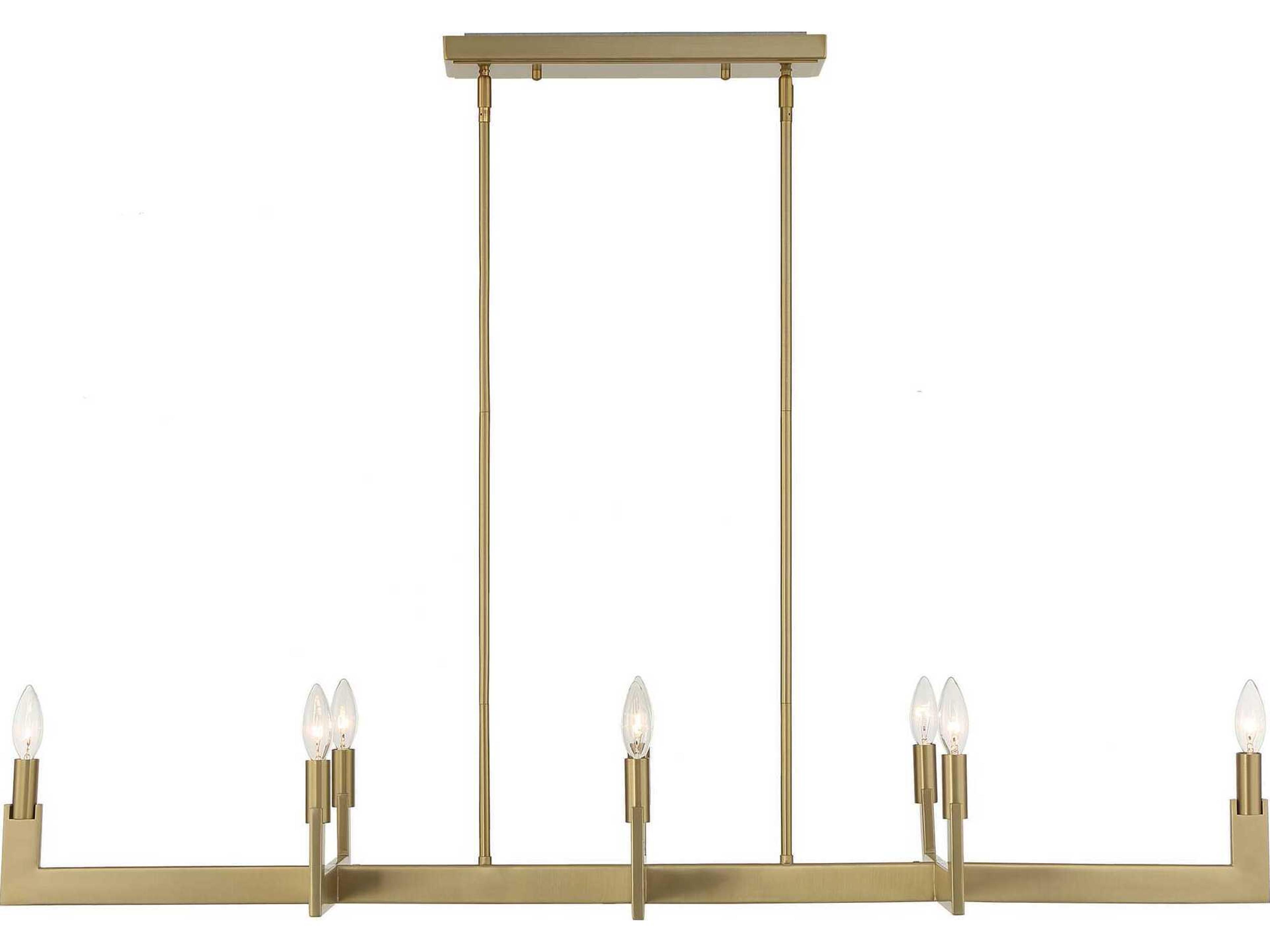 Uttermost Cordoba 8-Light Natural Brass Island Pendant