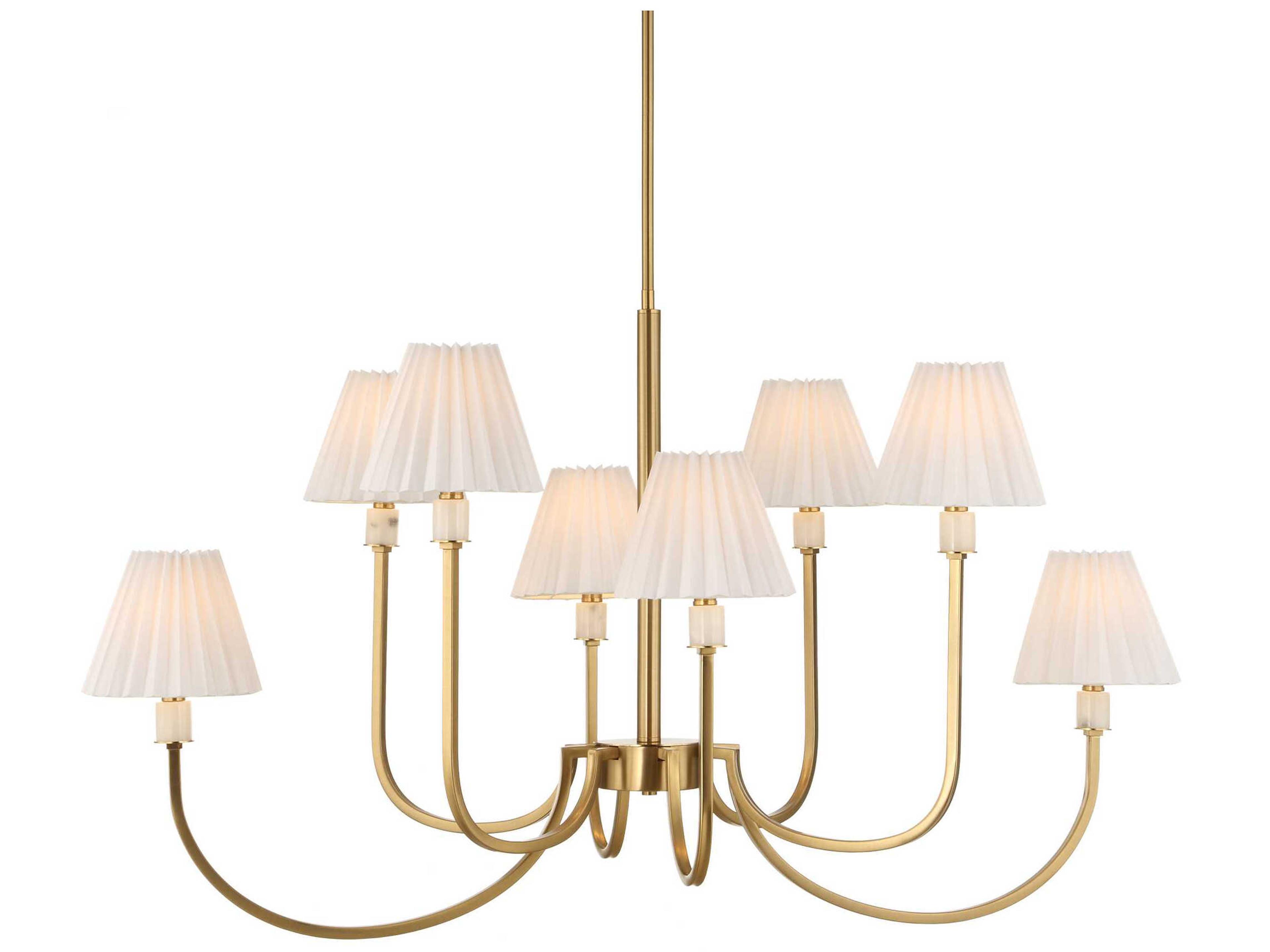 Poppins 8-Light Warm Brass Chandelier