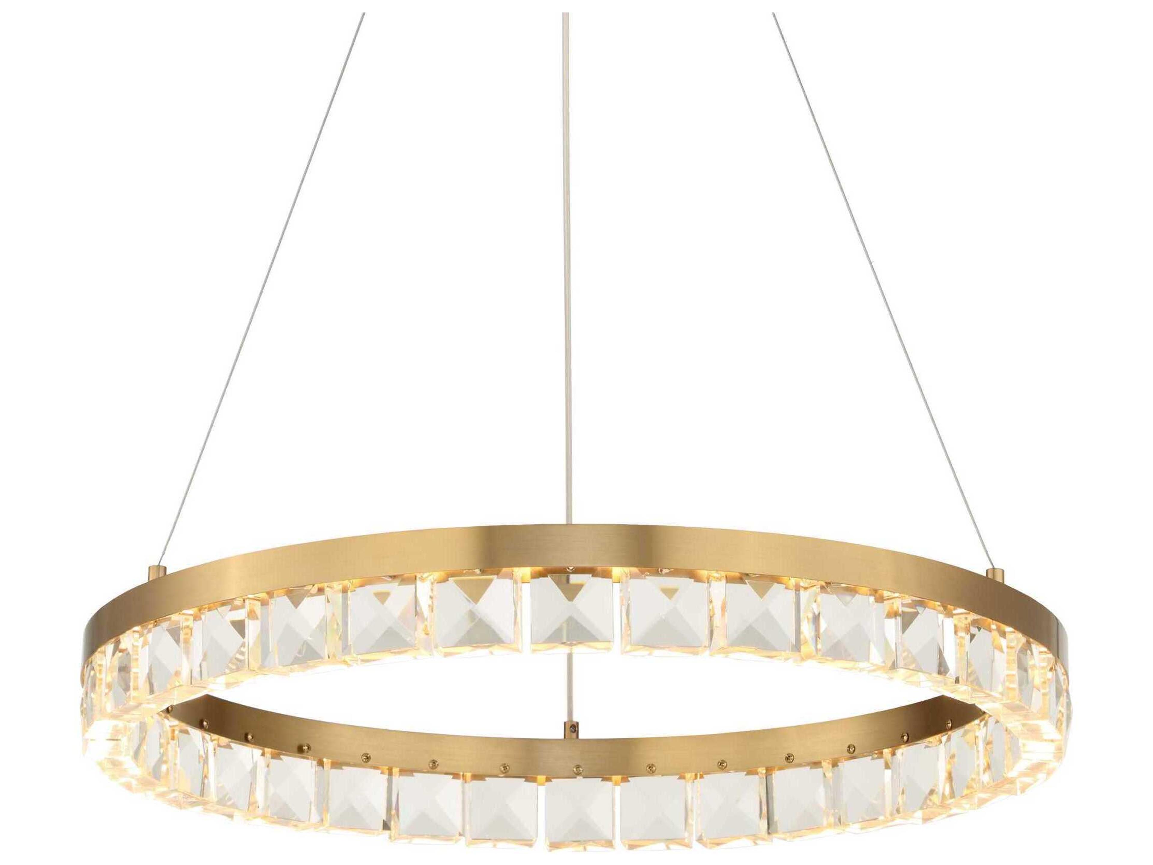 Segovia Warm Brass Round Pendant