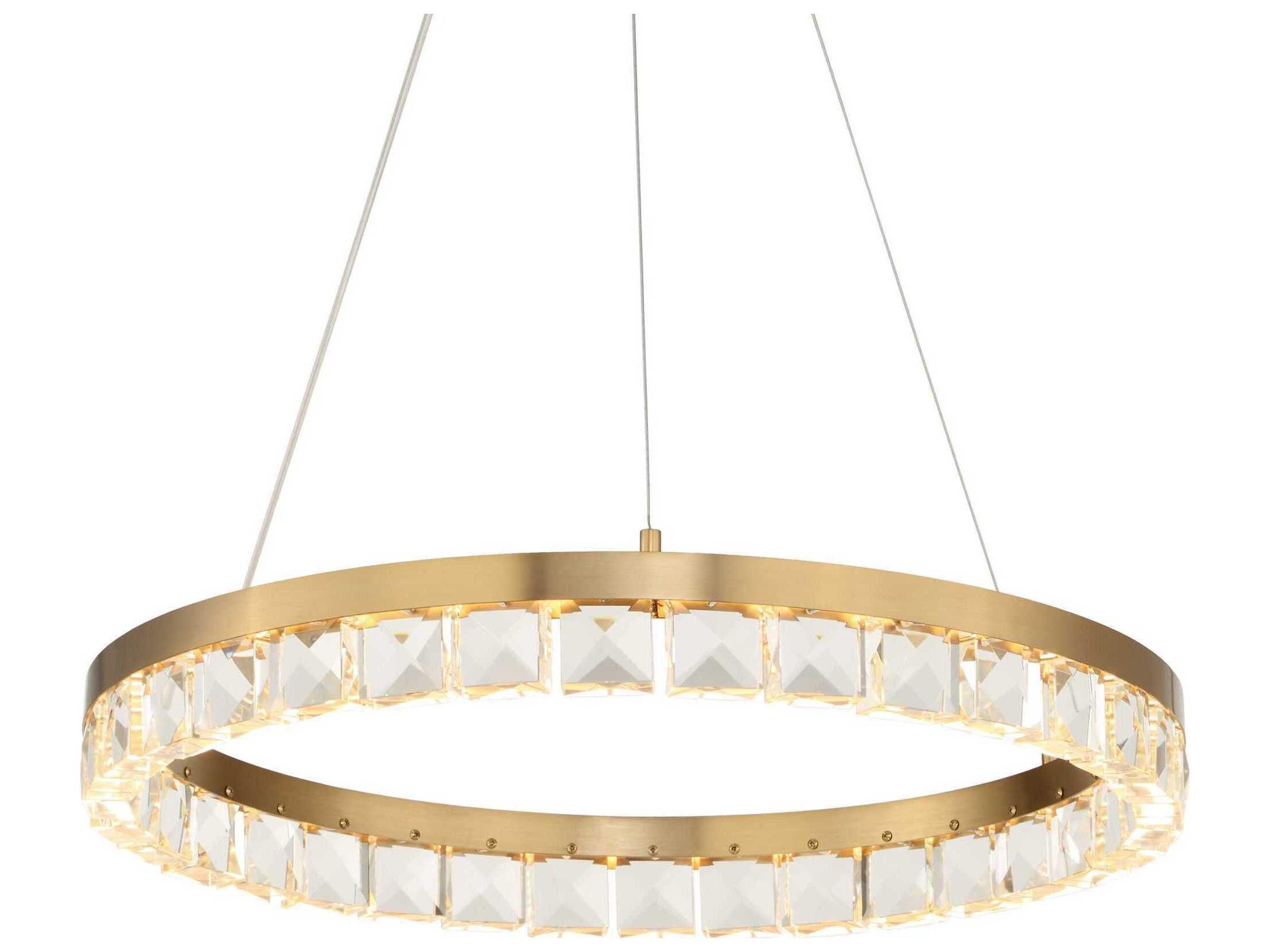 Uttermost Segovia Warm Brass Round Pendant