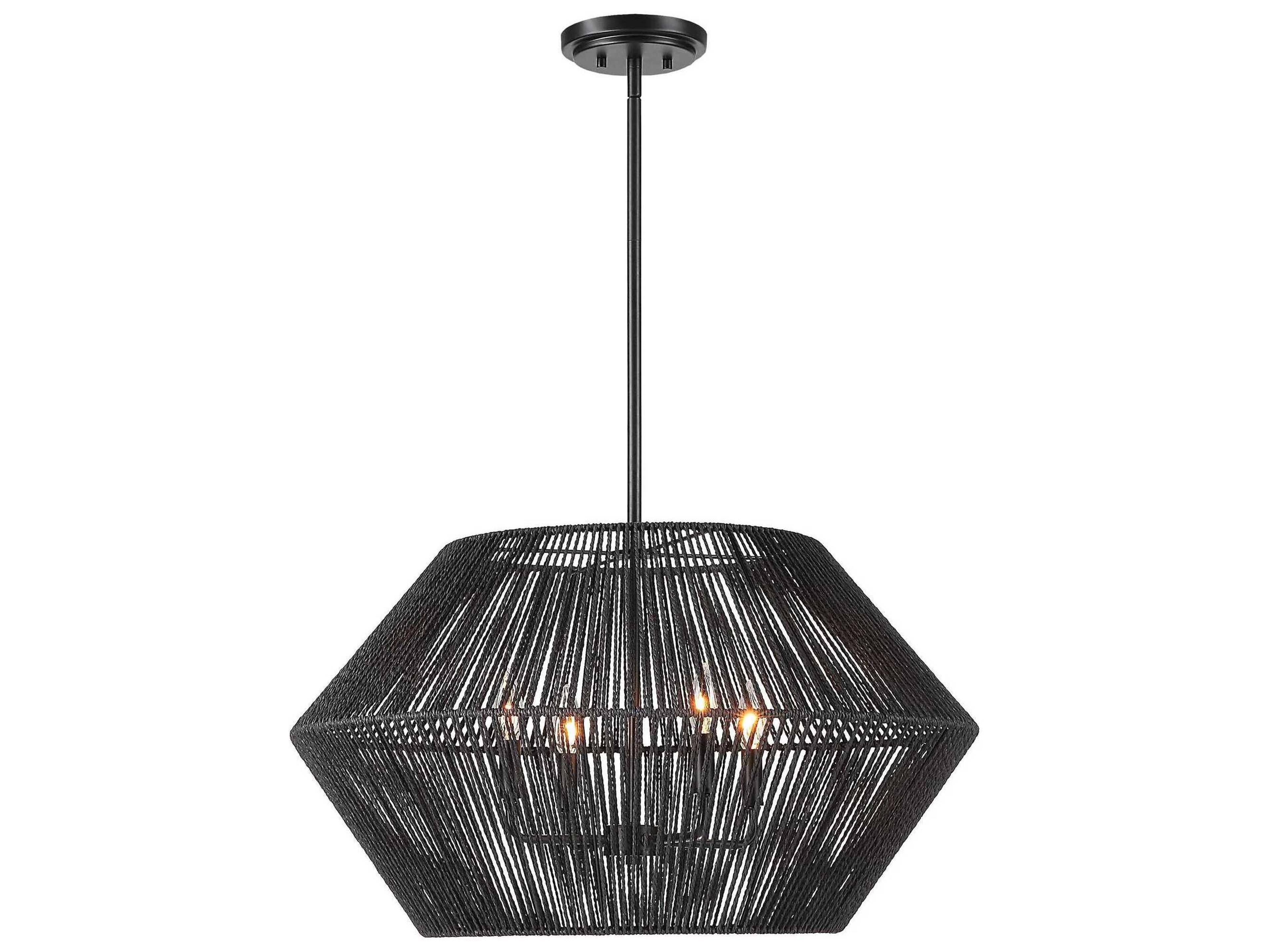 Uttermost 4-Light Matte Black Pendant