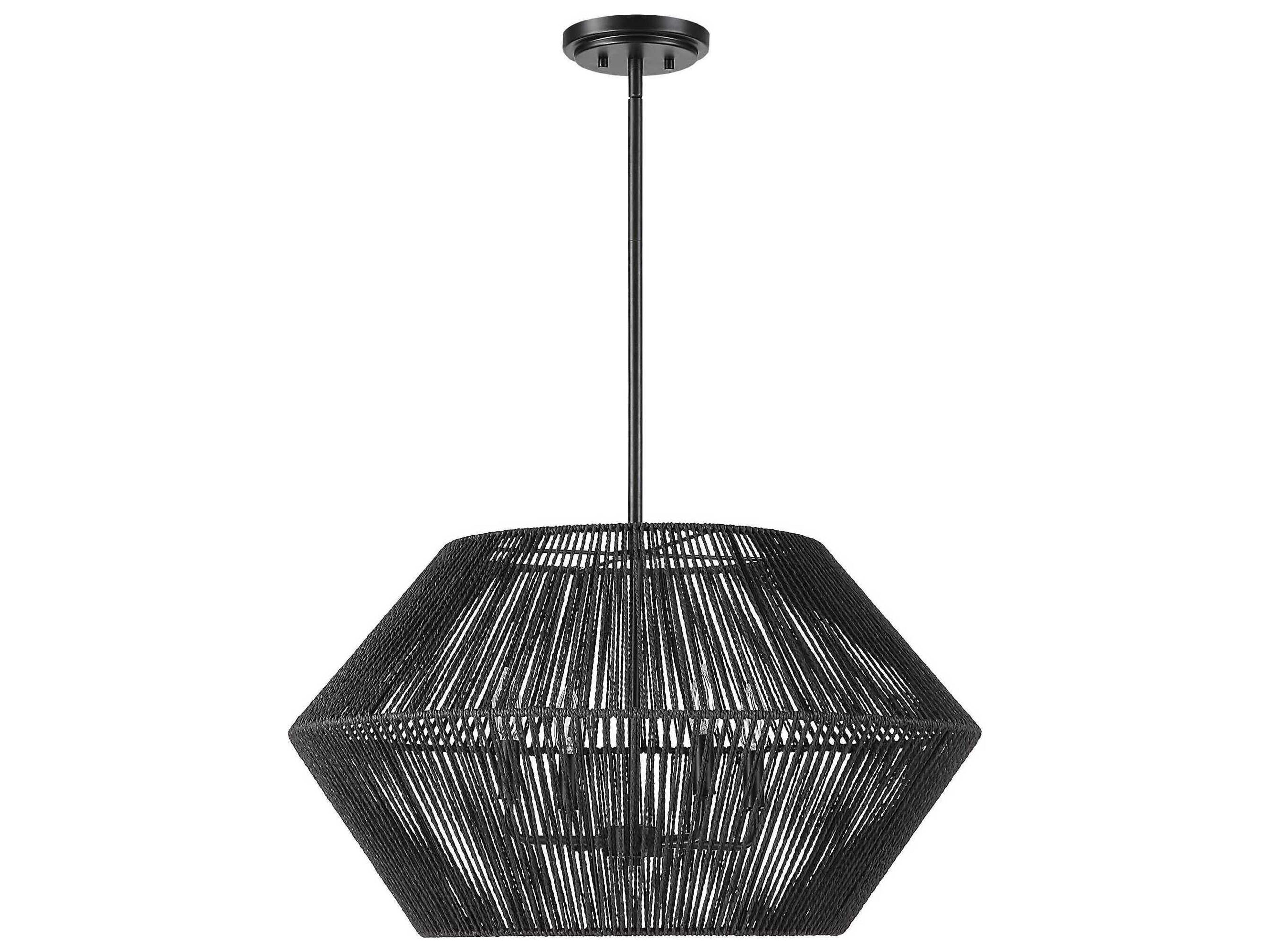 Uttermost 4-Light Matte Black Pendant