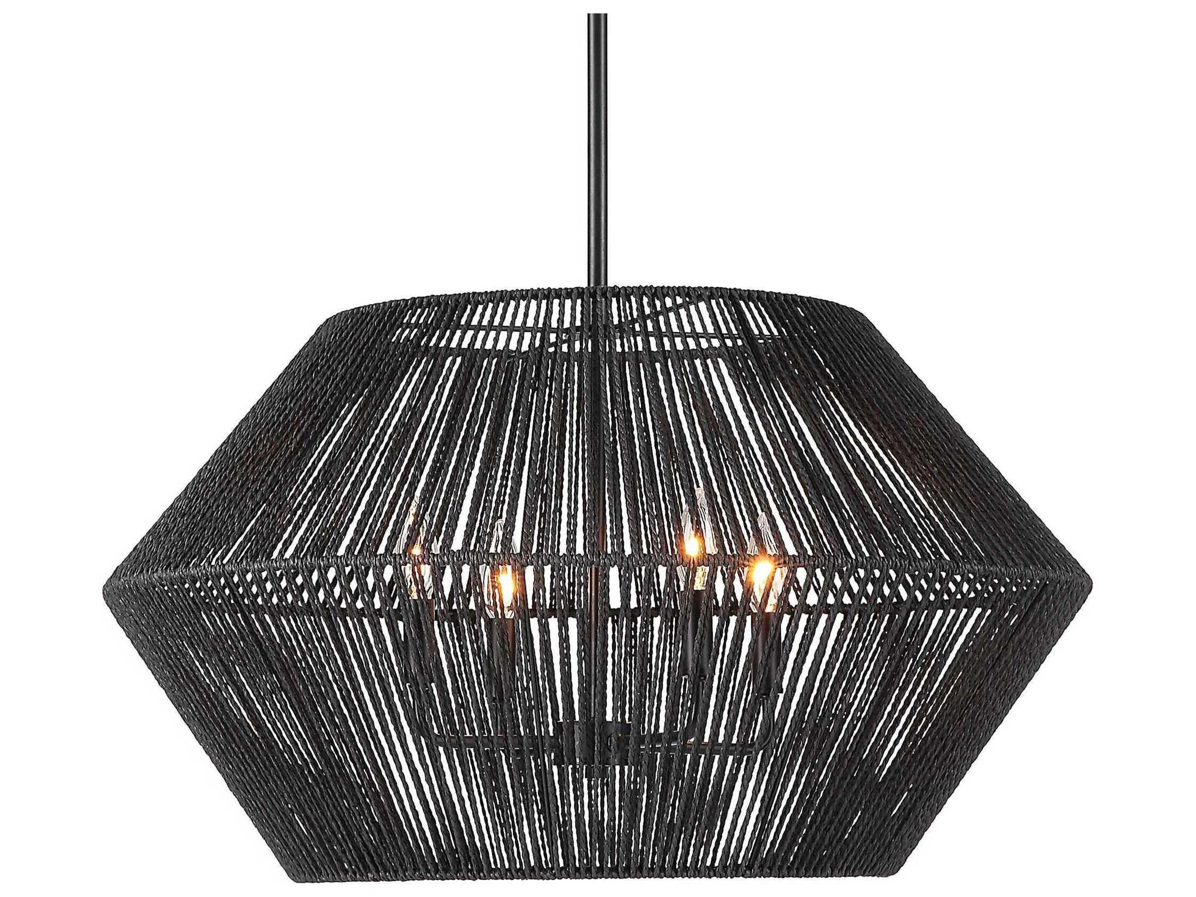 Uttermost 4-Light Matte Black Pendant