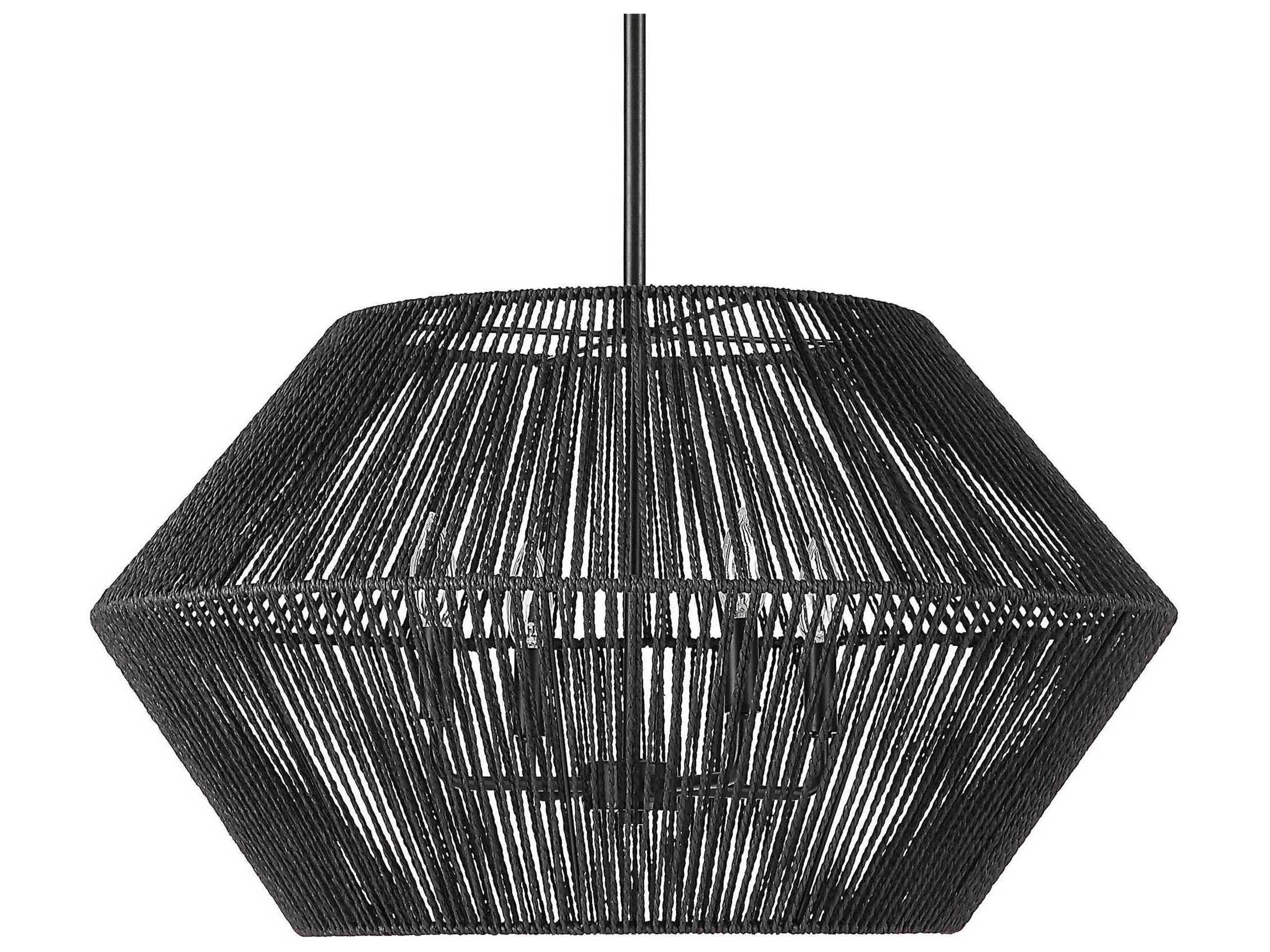 Uttermost 4-Light Matte Black Pendant