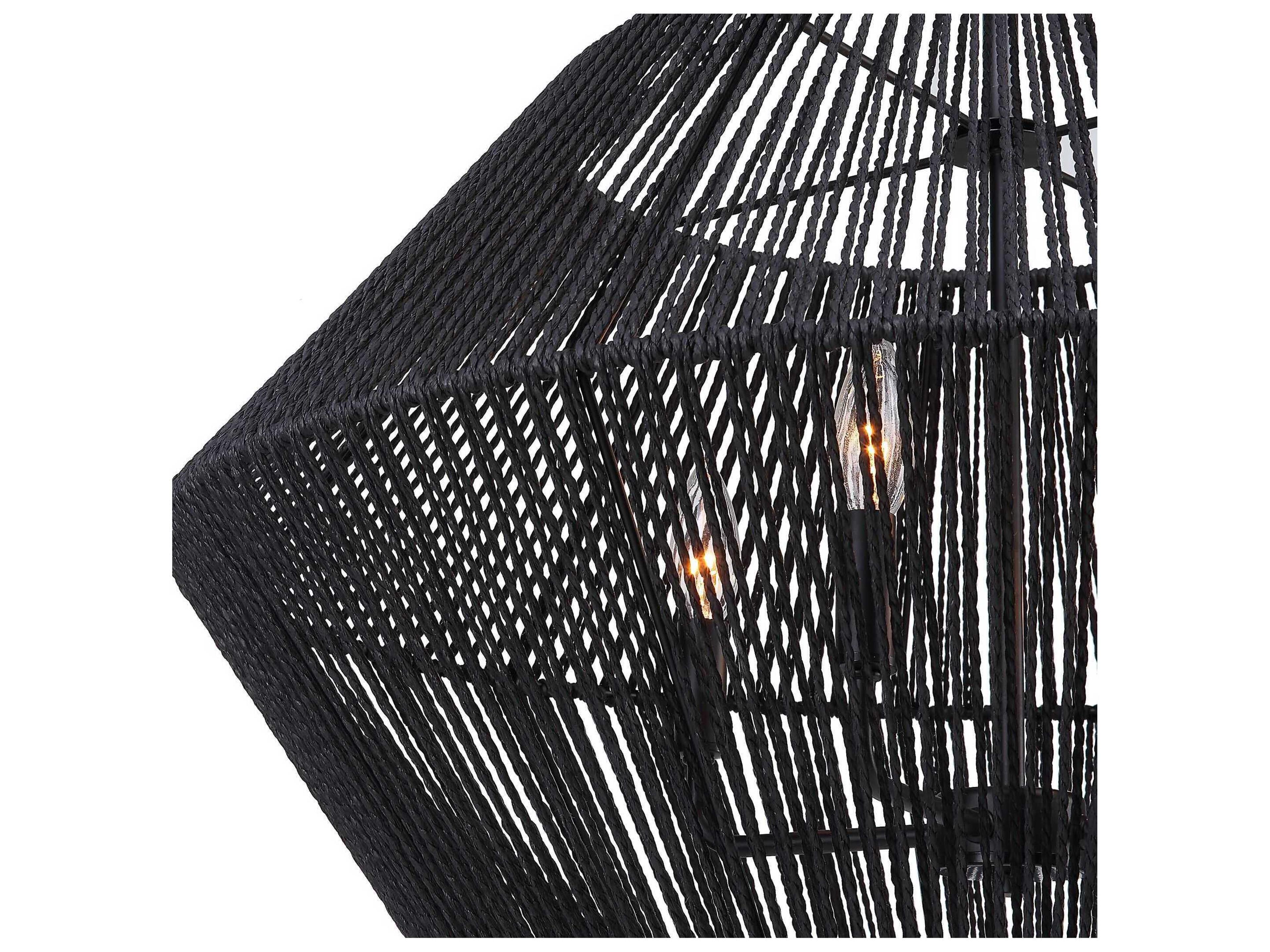 Uttermost 4-Light Matte Black Pendant