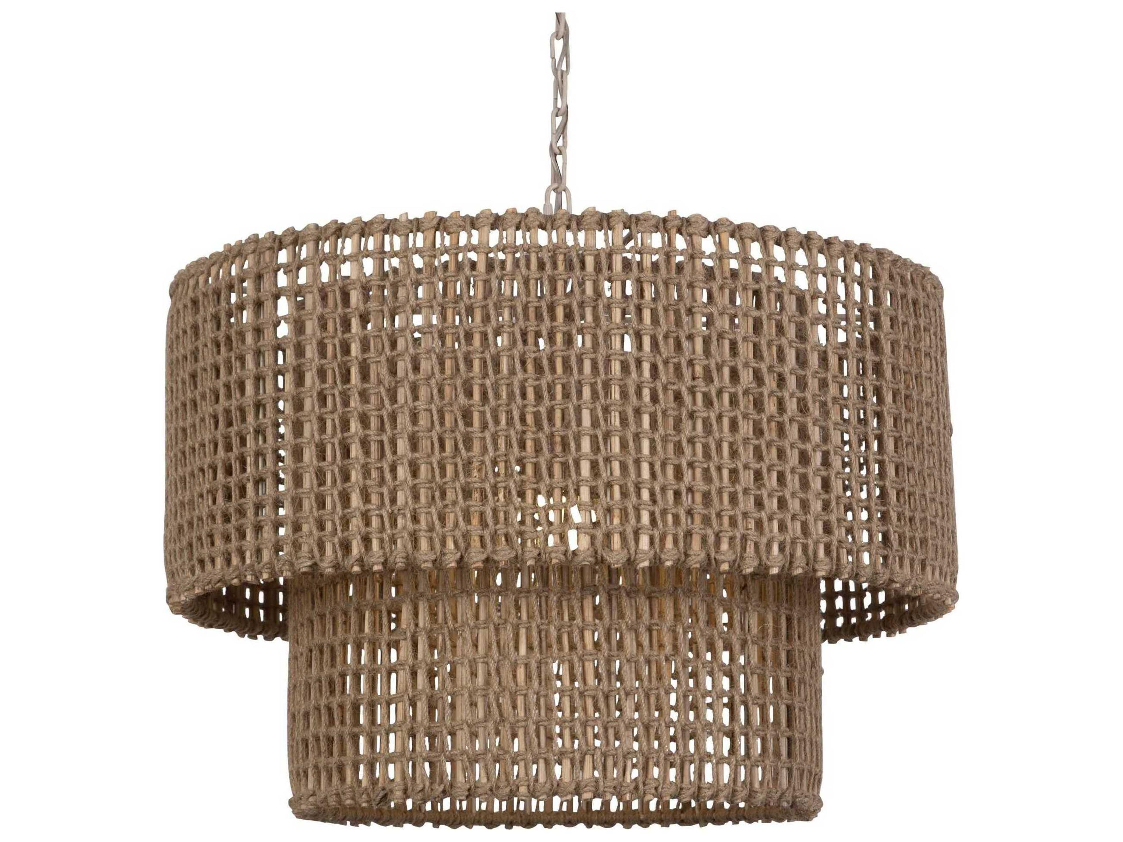 Uttermost 1-Light Antique Brass Brown Tiered Pendant