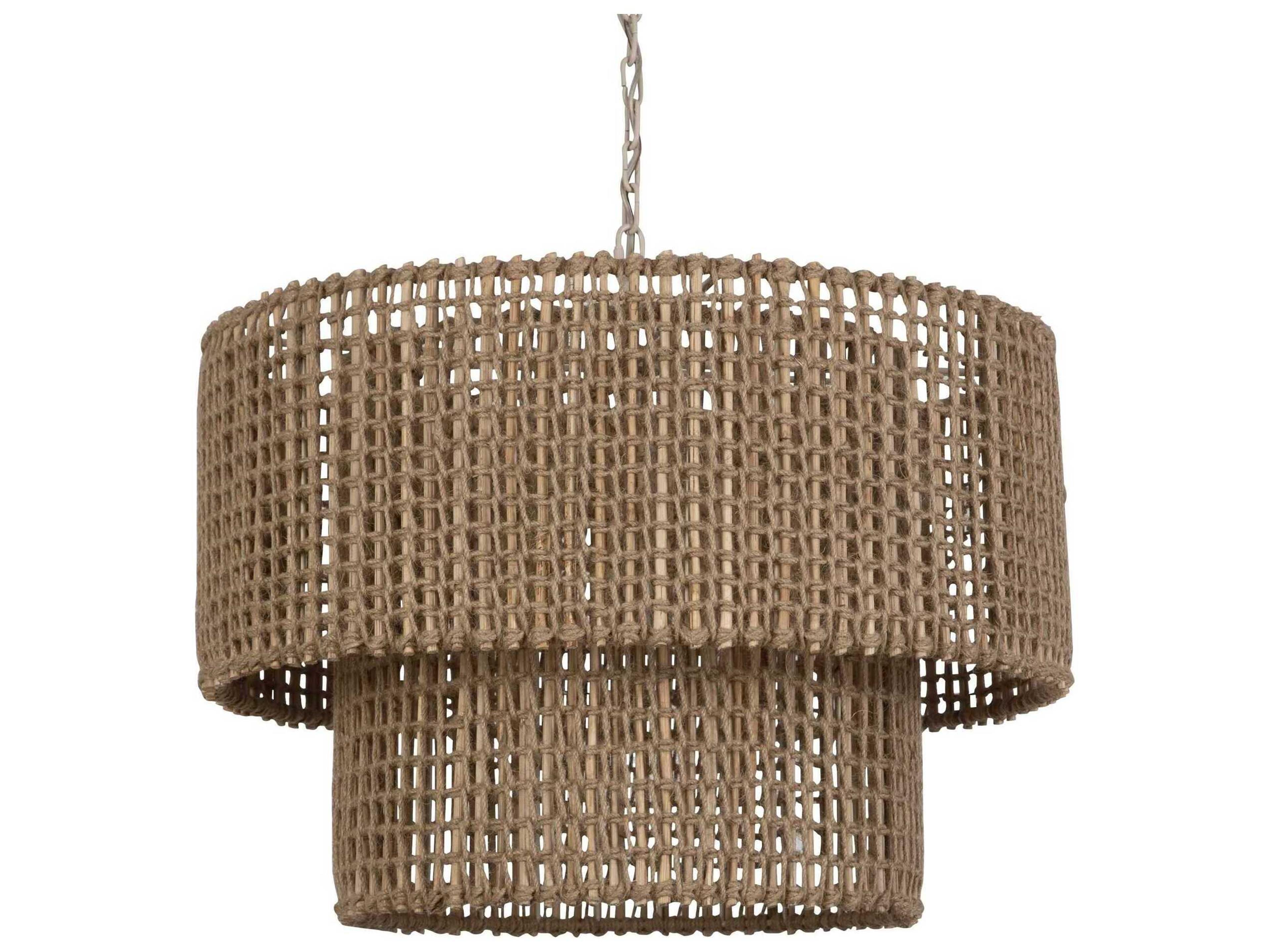 Uttermost 1-Light Antique Brass Brown Tiered Pendant