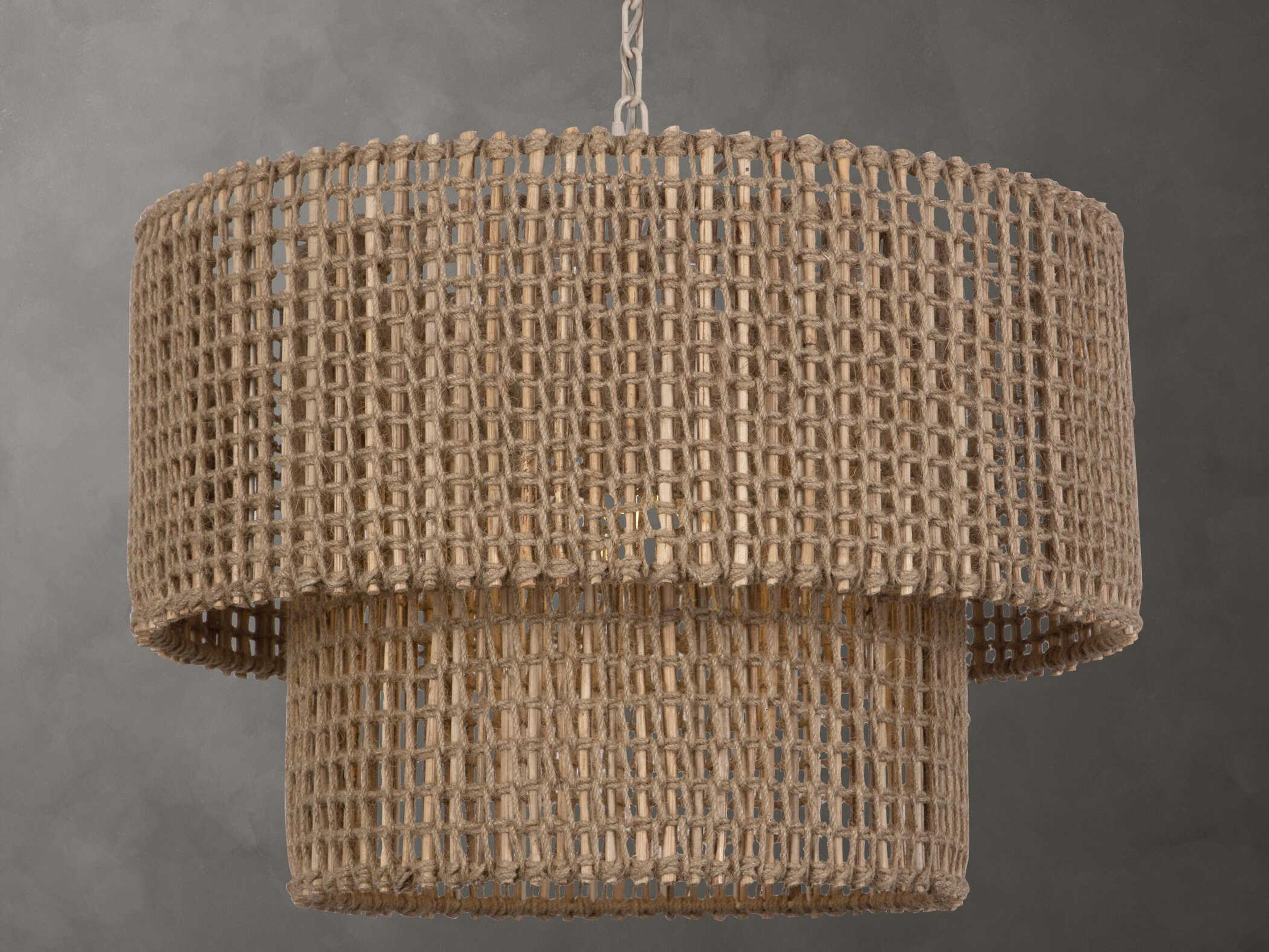 Uttermost 1-Light Antique Brass Brown Tiered Pendant