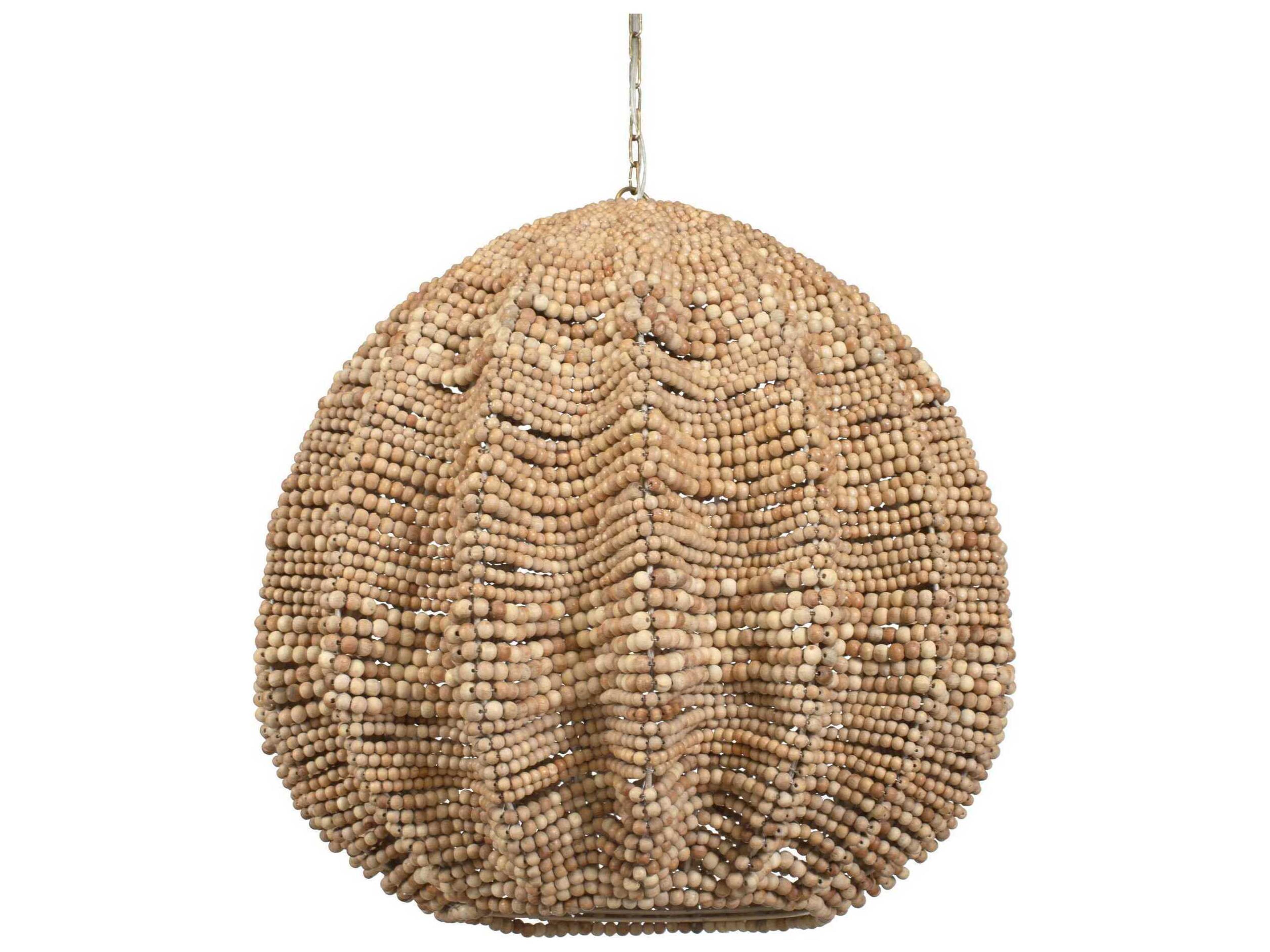 Uttermost Kauri 5-Light Antique Brass Brown Pendant