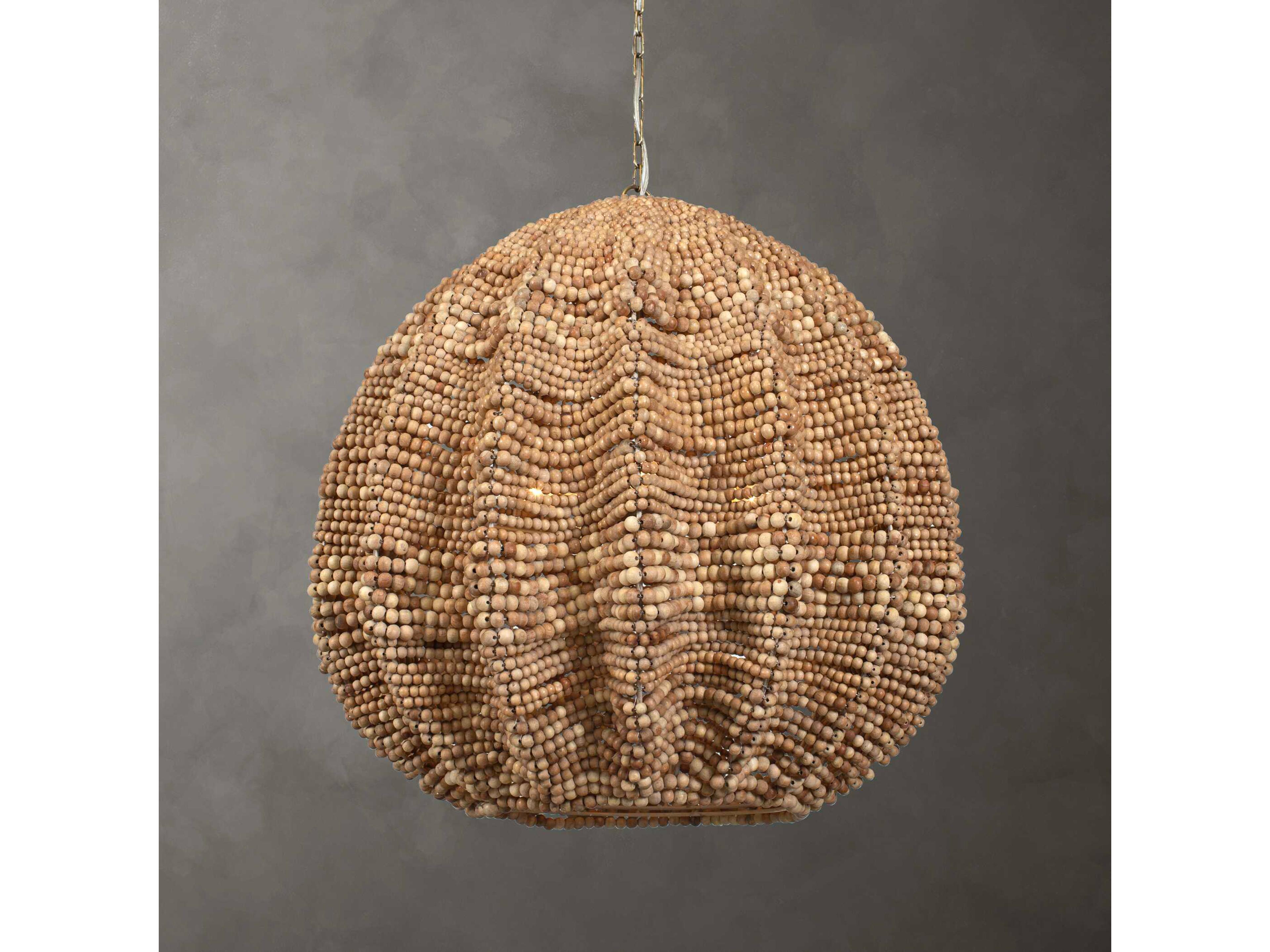 Uttermost Kauri 5-Light Antique Brass Brown Pendant