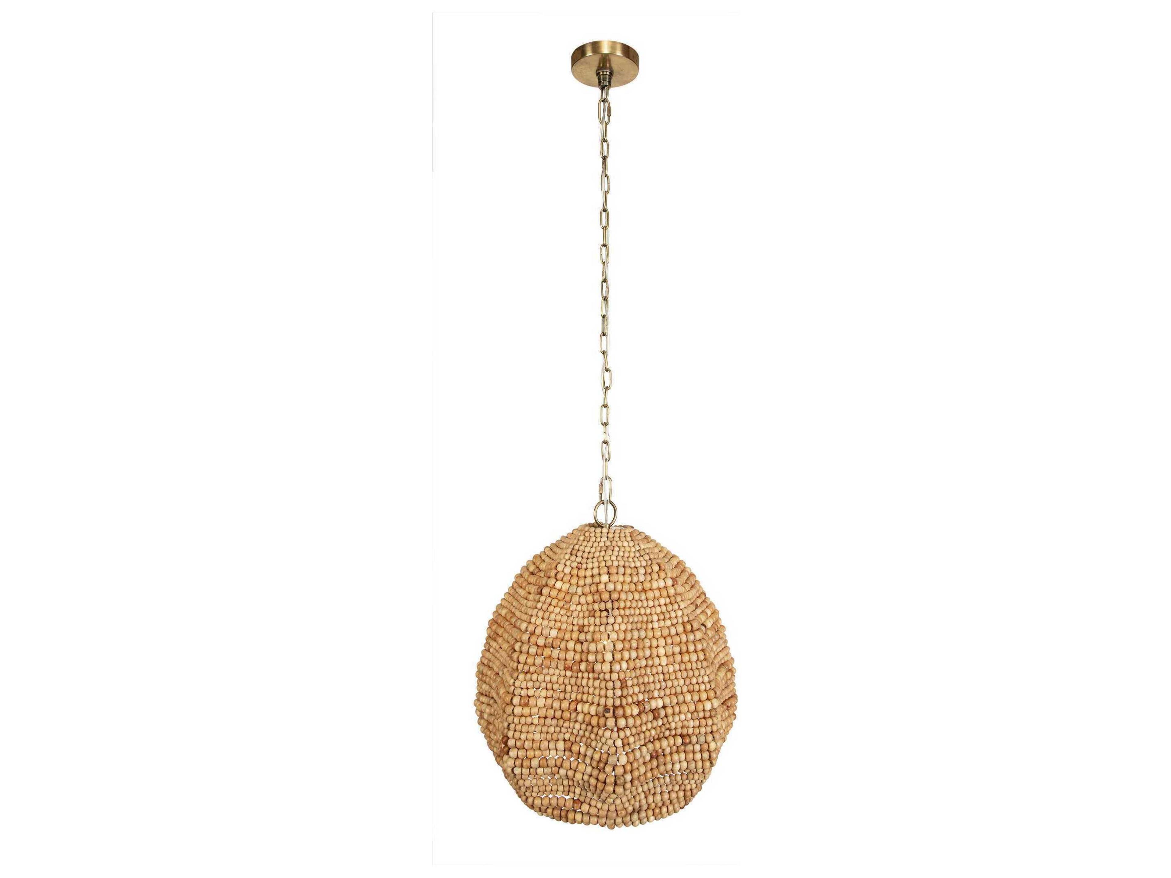 Uttermost Kauri 1-Light Antique Brass Brown Pendant
