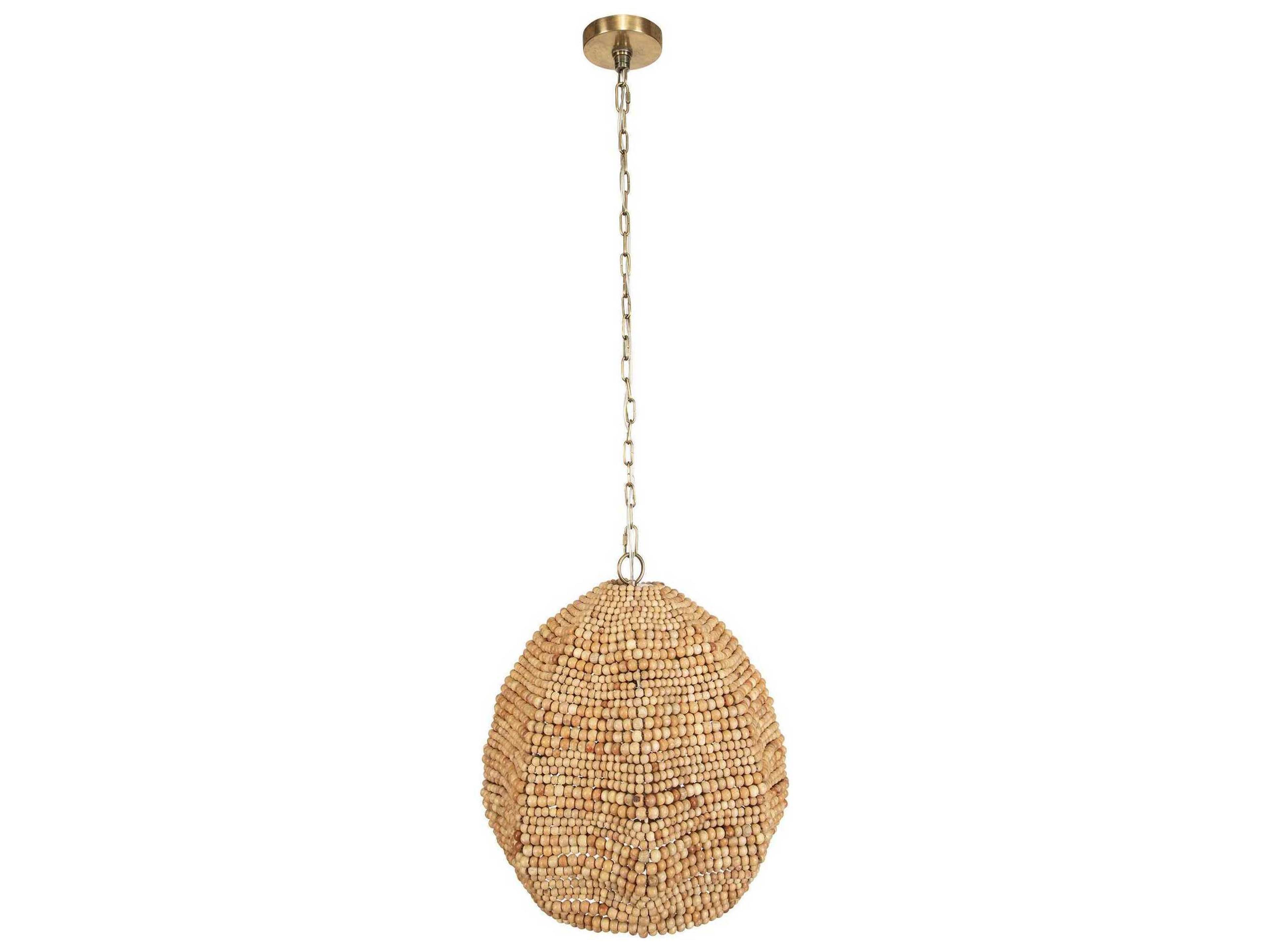 Uttermost Kauri 1-Light Antique Brass Brown Pendant