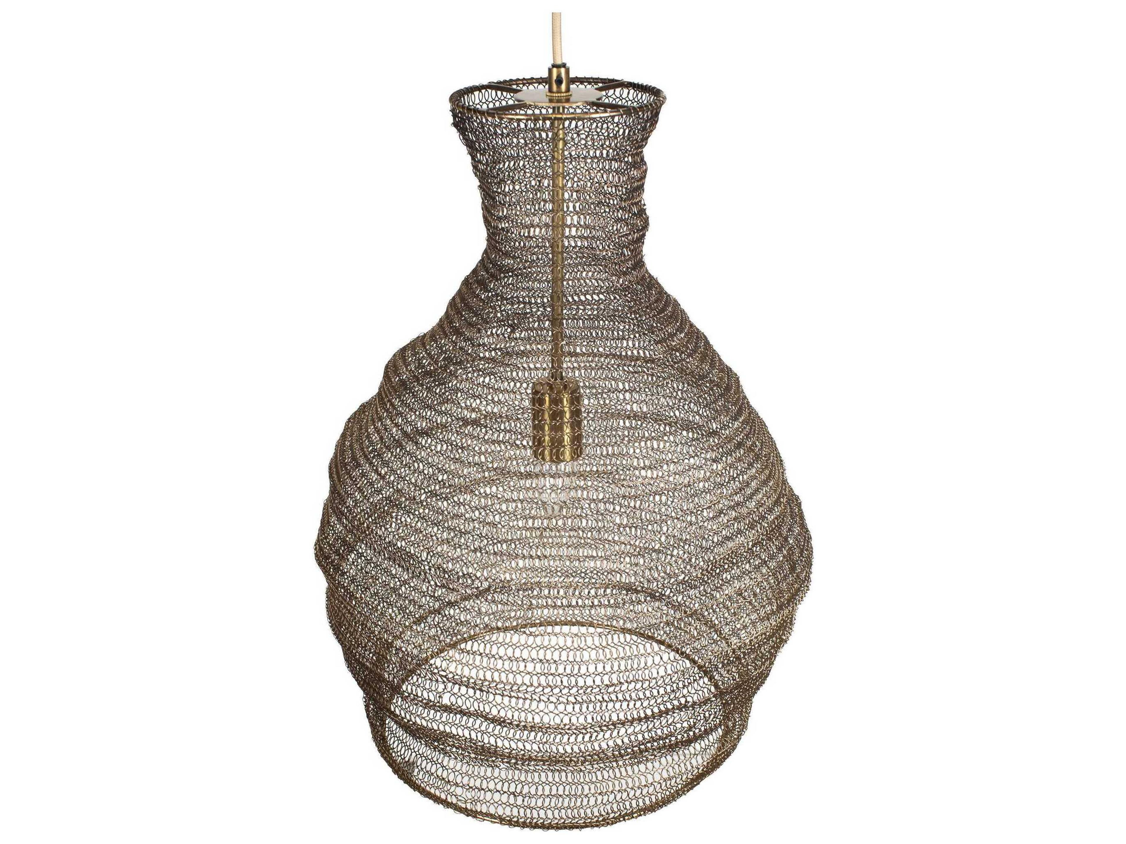 Uttermost Murmur 1-Light Antique Brass Pendant