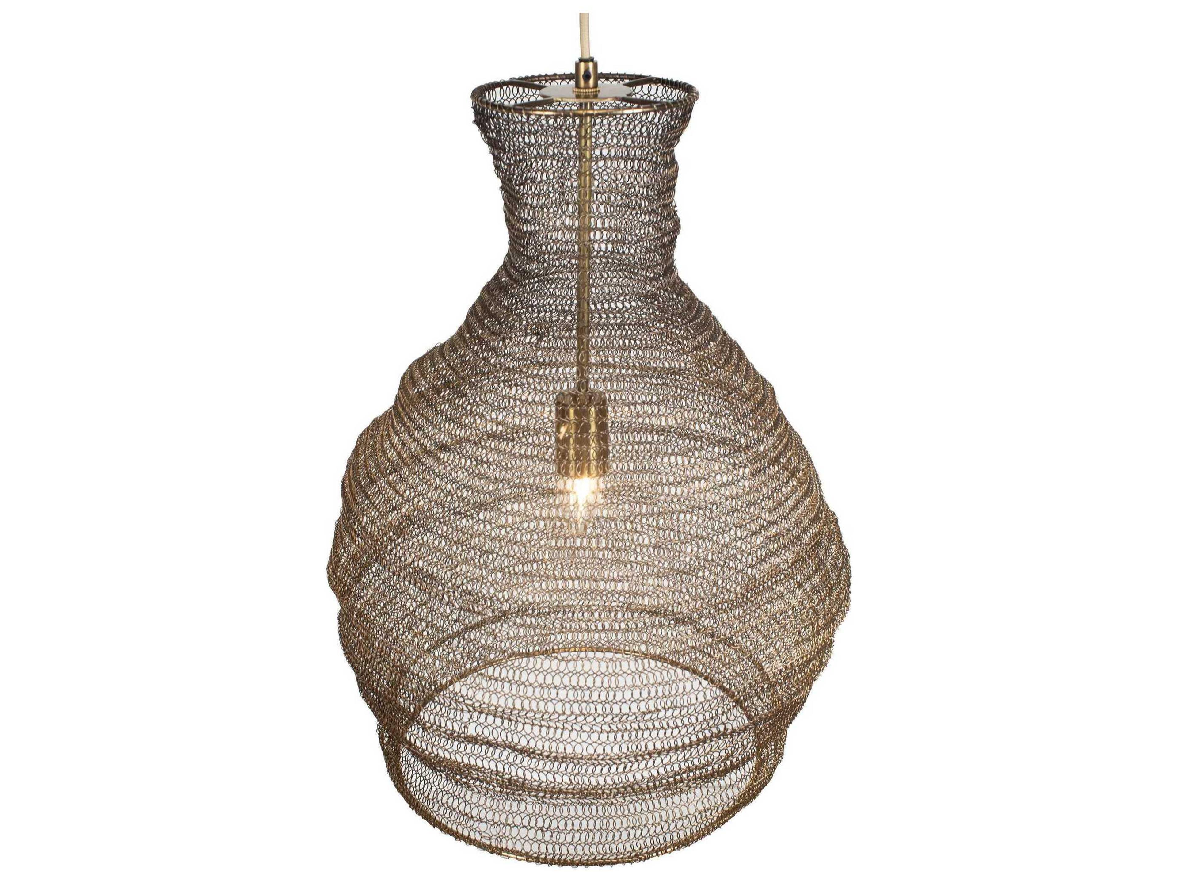 Uttermost Murmur 1-Light Antique Brass Pendant